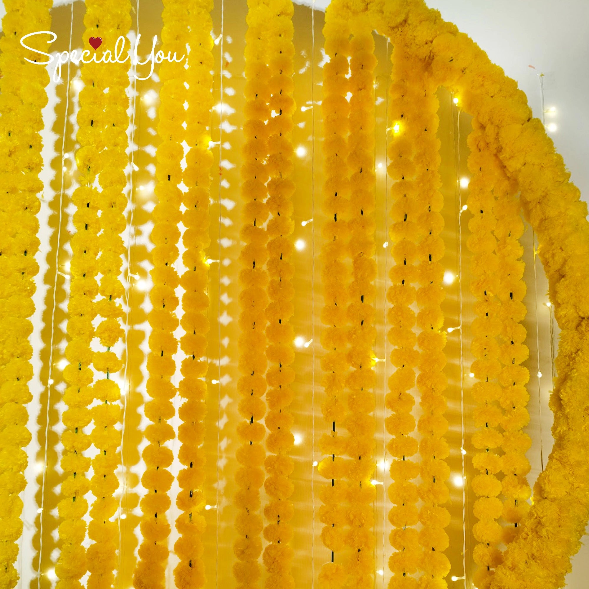 Haldi Ceremony Floral Ring Decor