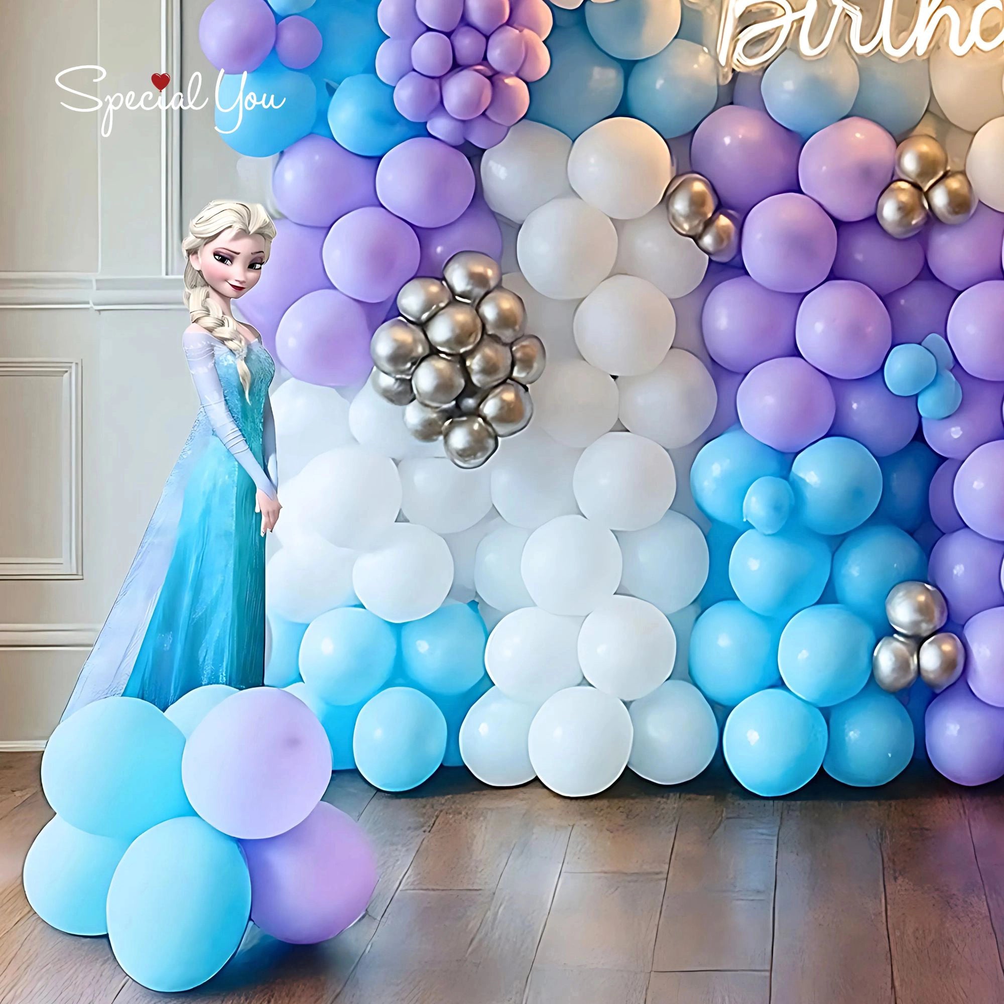 Frozen Fantasy Birthday Balloon Wall Decor