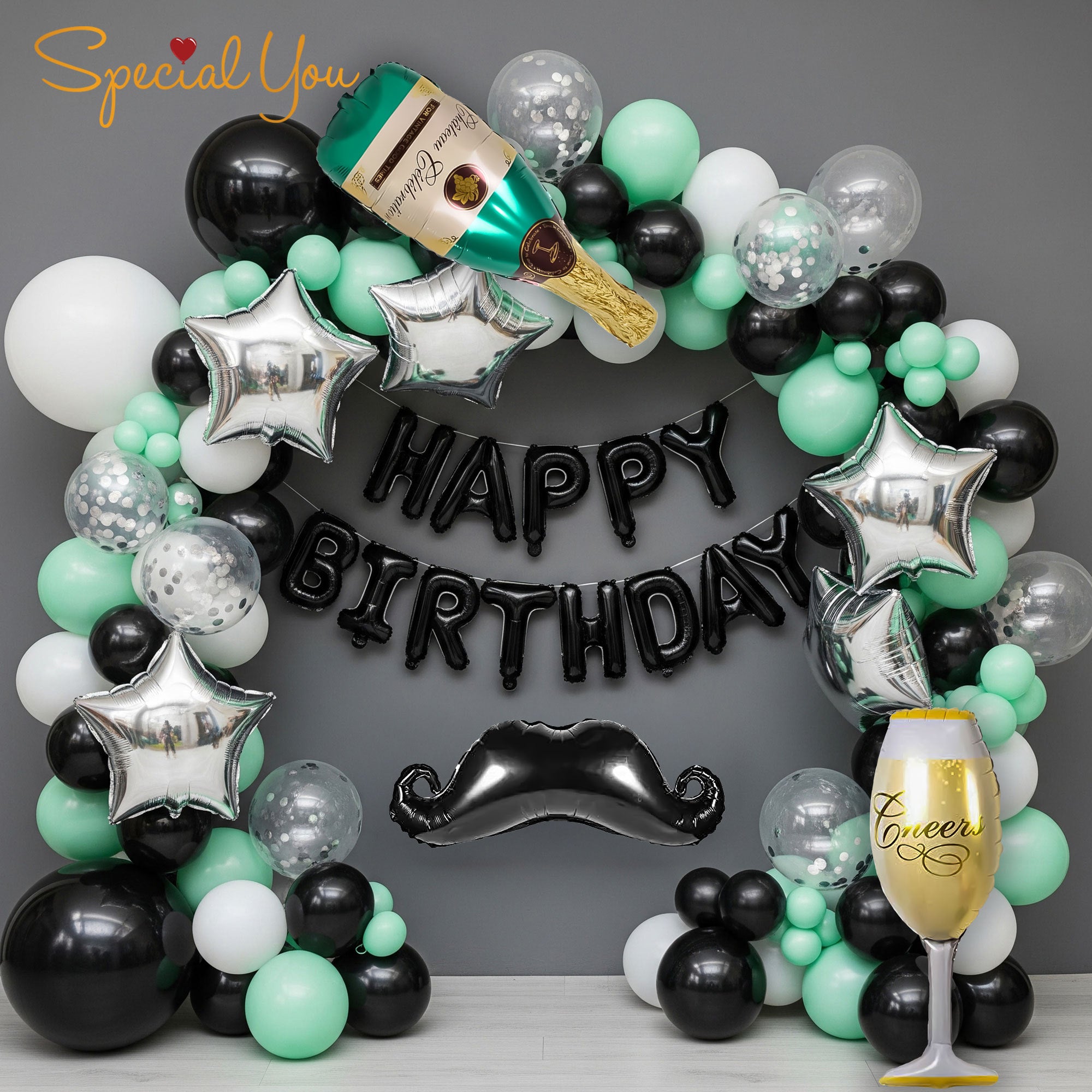 Black & Silver Men Birthday Decor