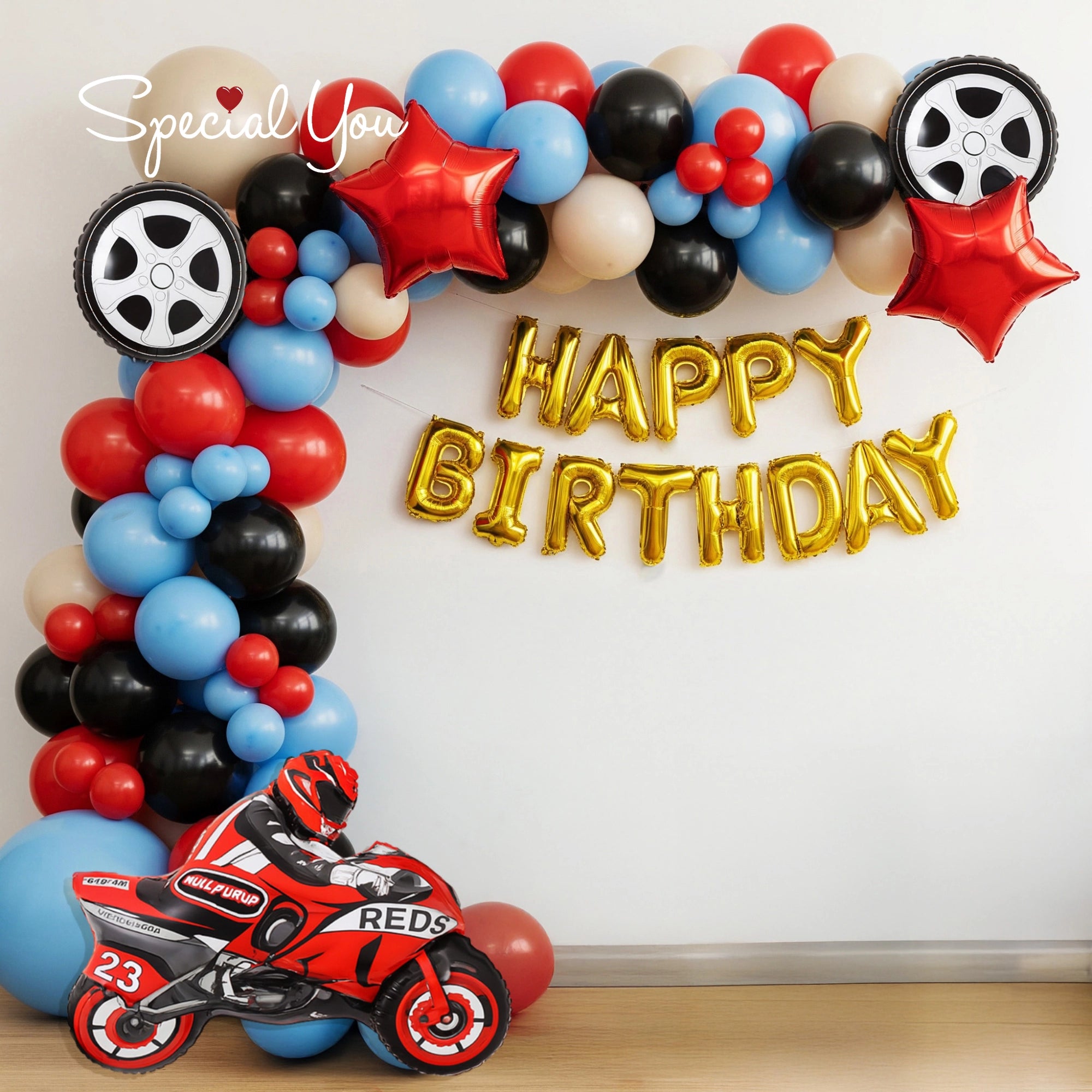 Bike Theme Birthday Decor