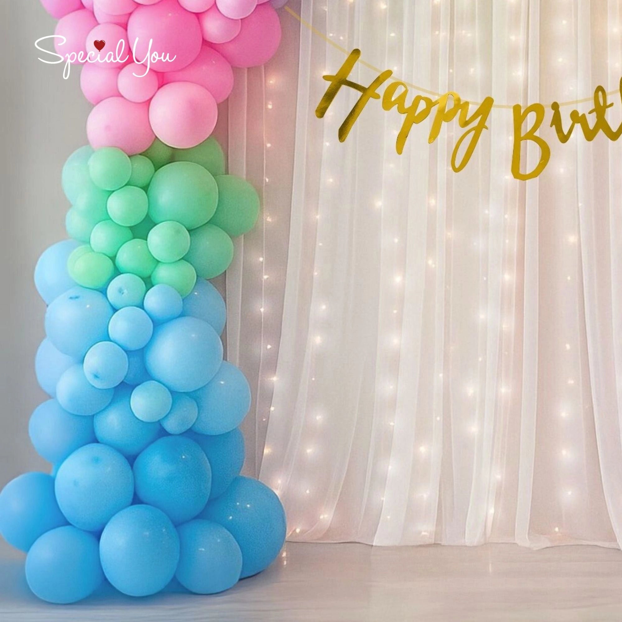 Rainbow Theme Balloon Decoration