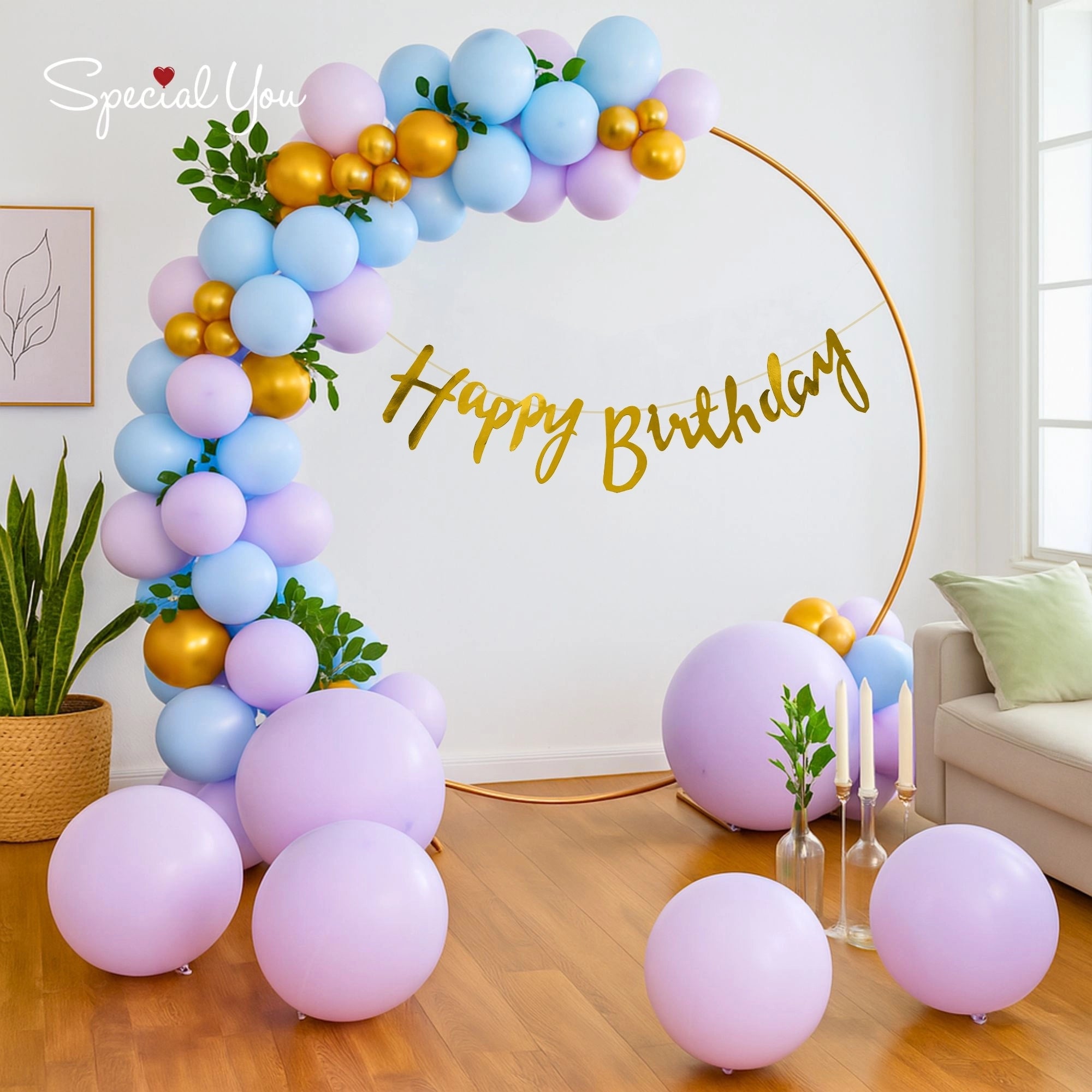 Lavender Luxe Ring Birthday Decor