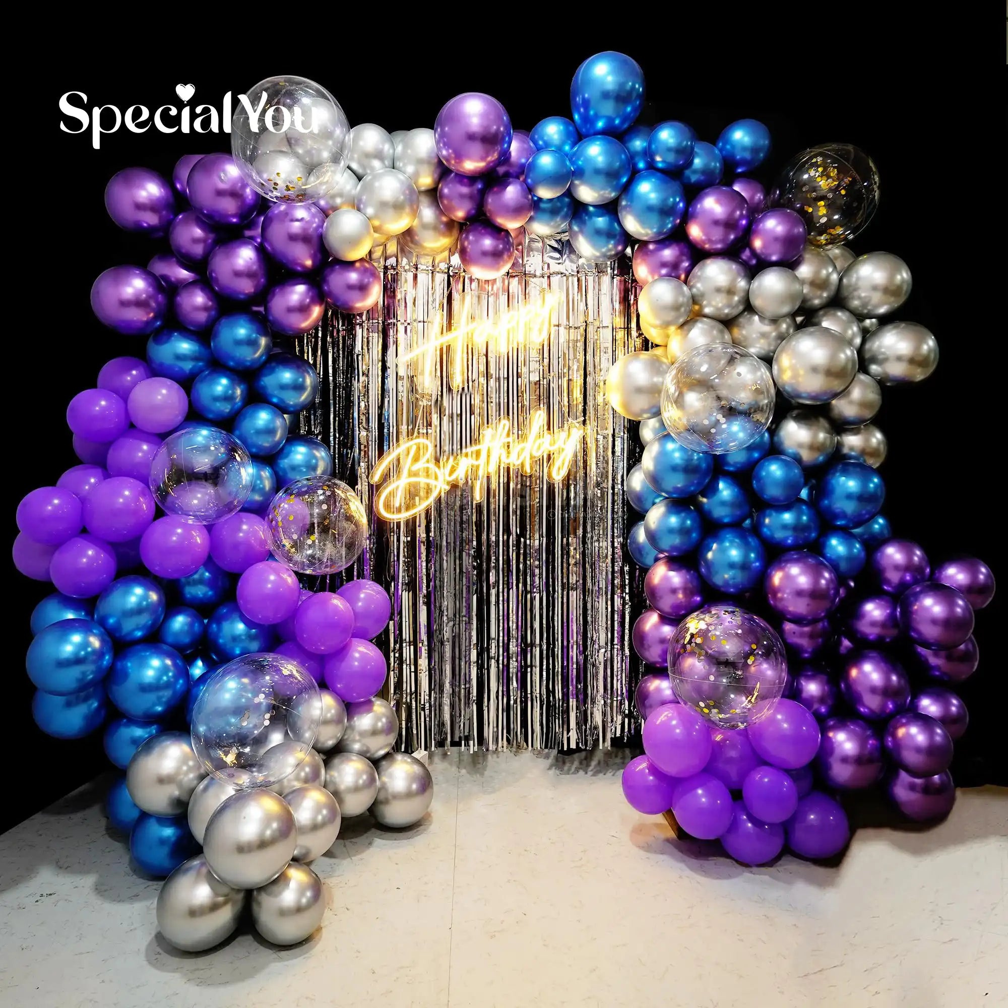 Premium Purple & Blue Birthday Decor