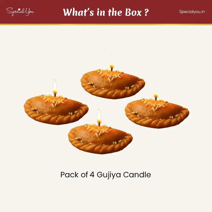 Gujiya Scented Candles Pack of 4