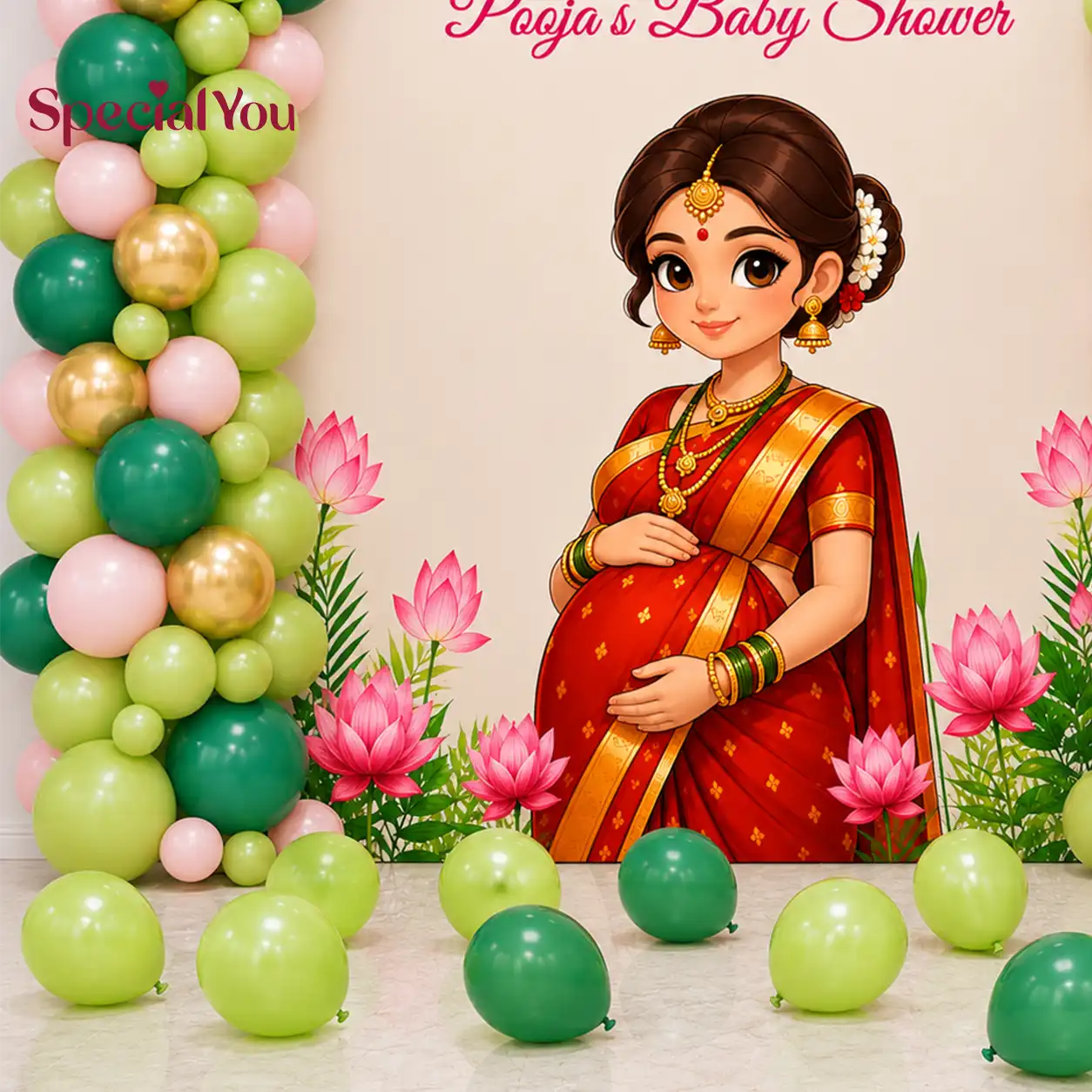 Traditional Baby Shower Balloon Decoration