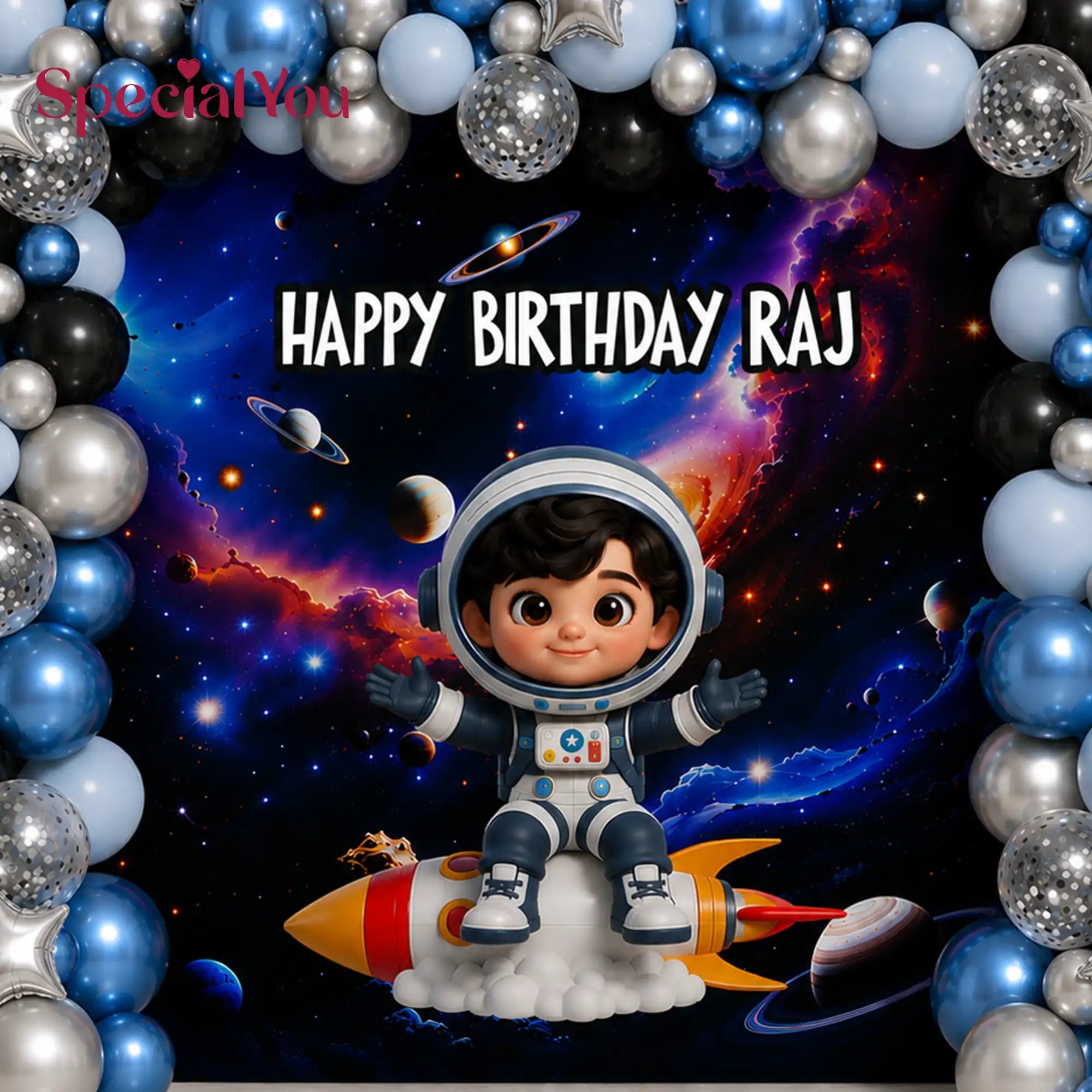Astronaut Space Theme Birthday Decoration