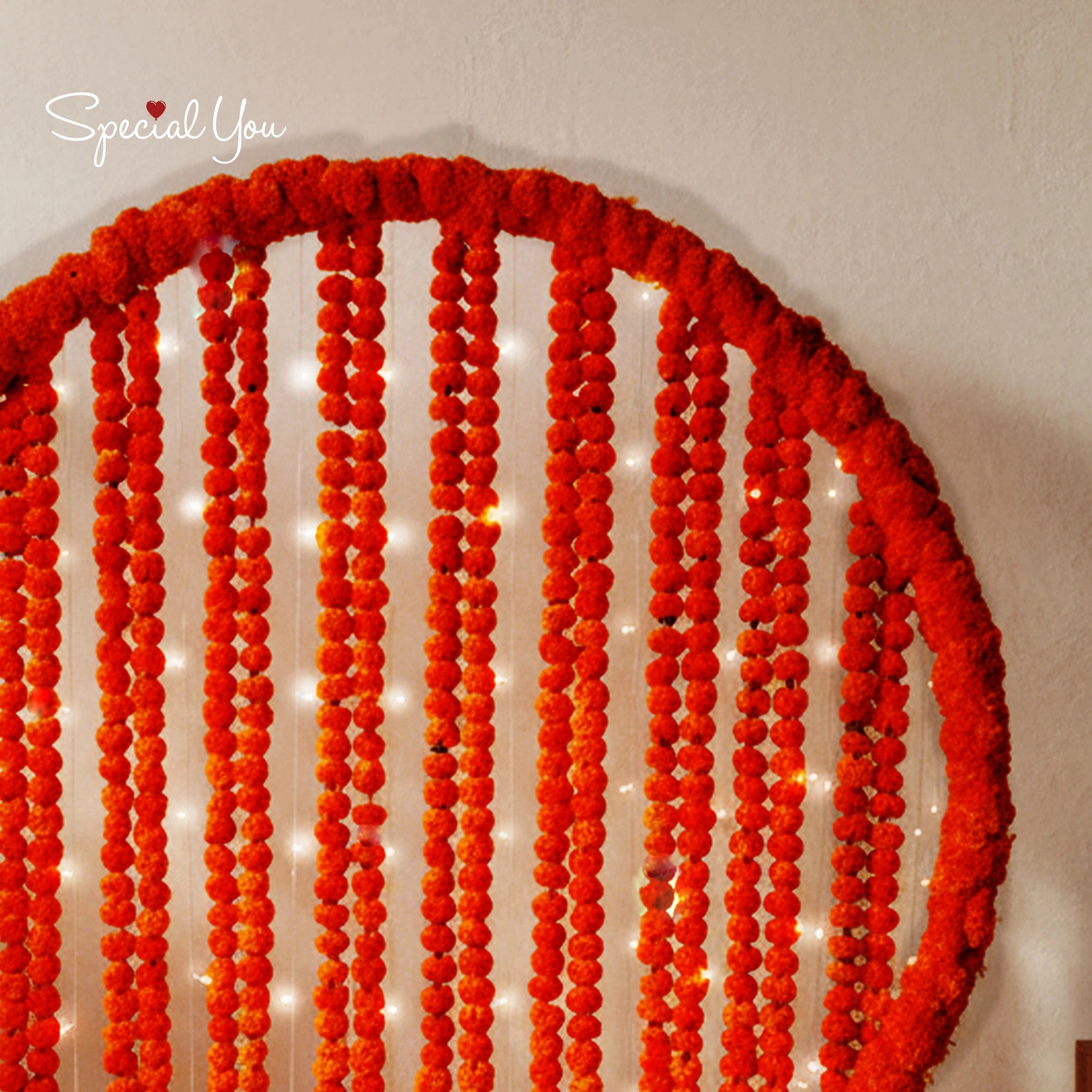 Marigold Floral Ring Decoration For Haldi Ceremony
