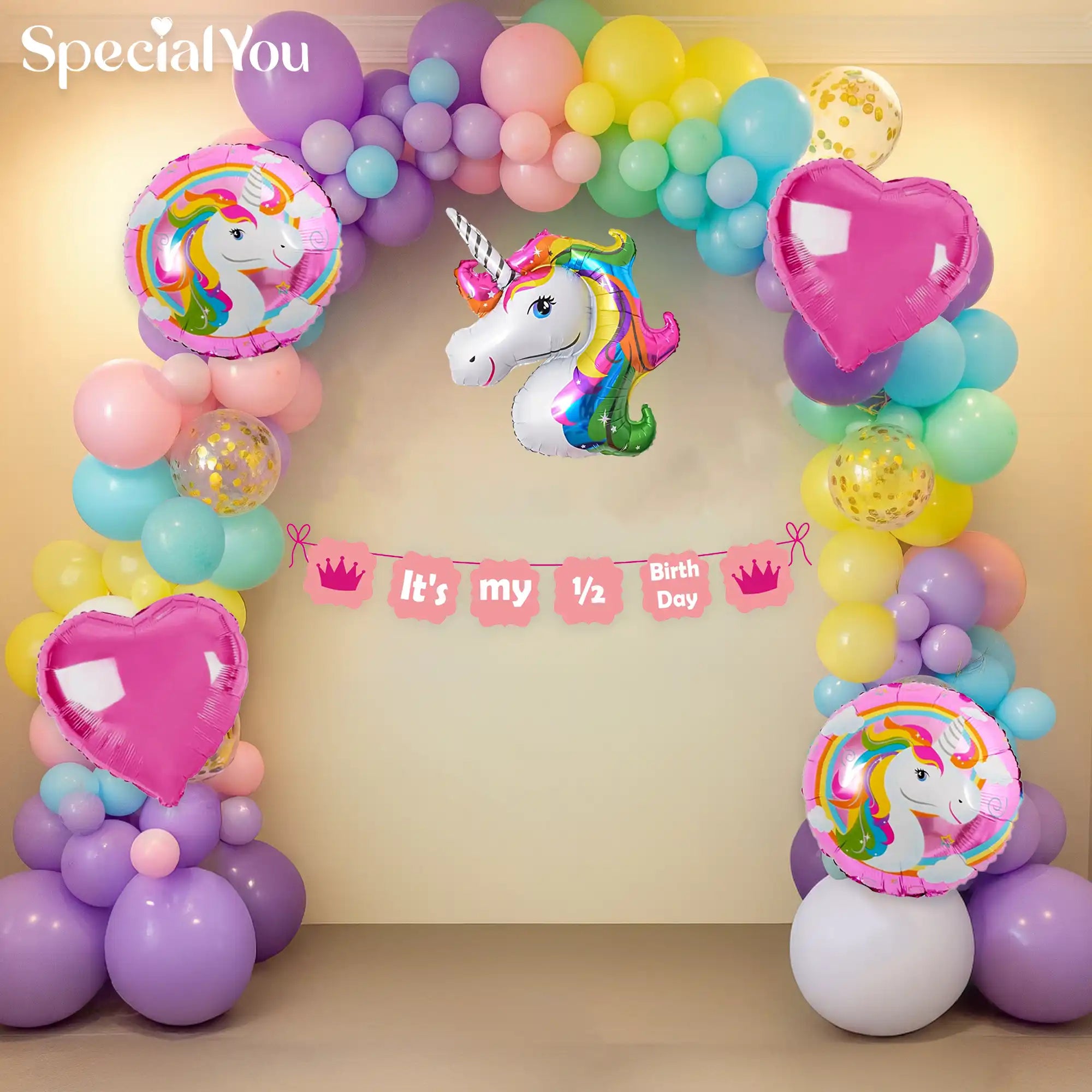 Unicorn Half Birthday Decor