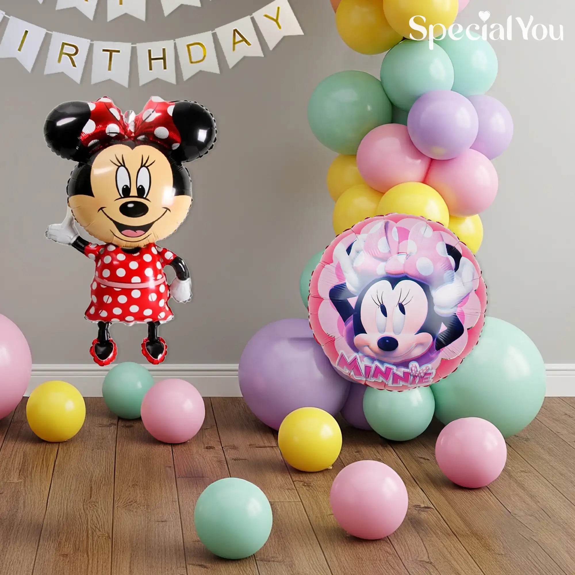 Minnie Mouse Pretty Pastel Balloon Arch Decor