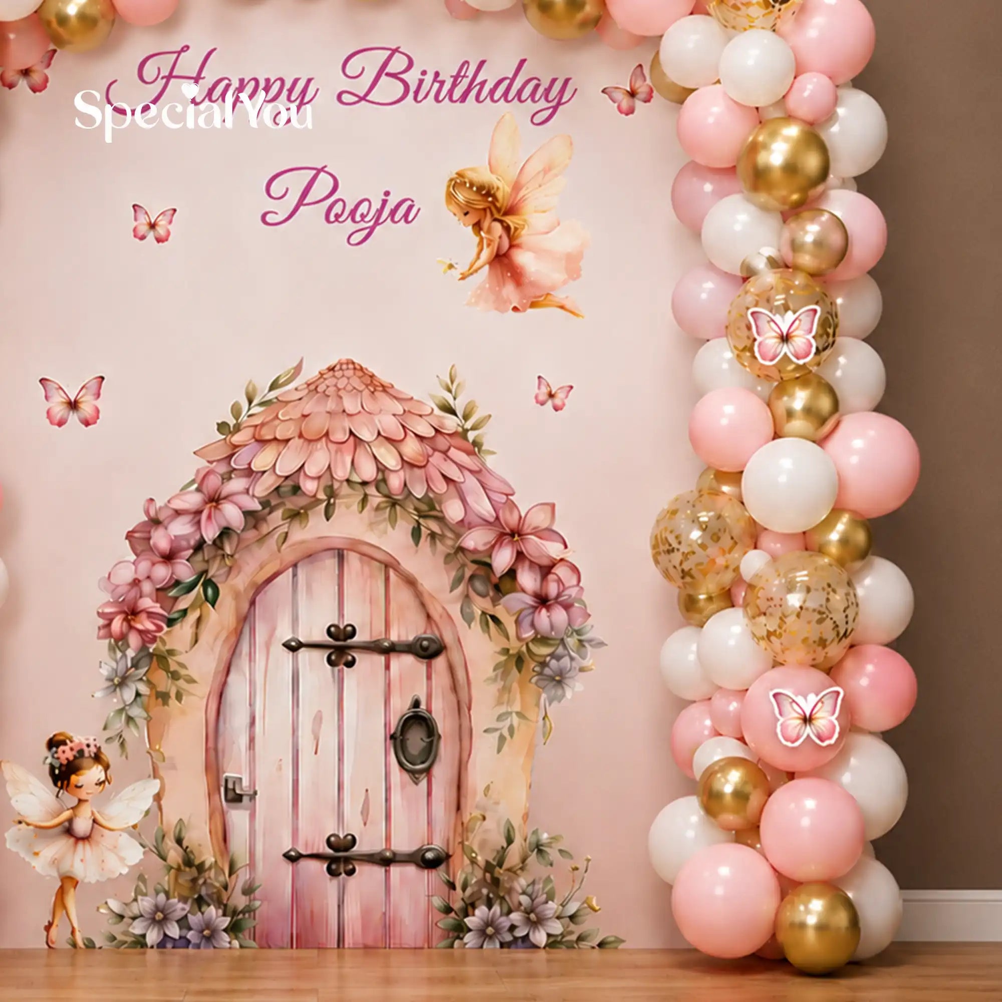 Princess Theme Birthday Balloon Backdrop Decoration
