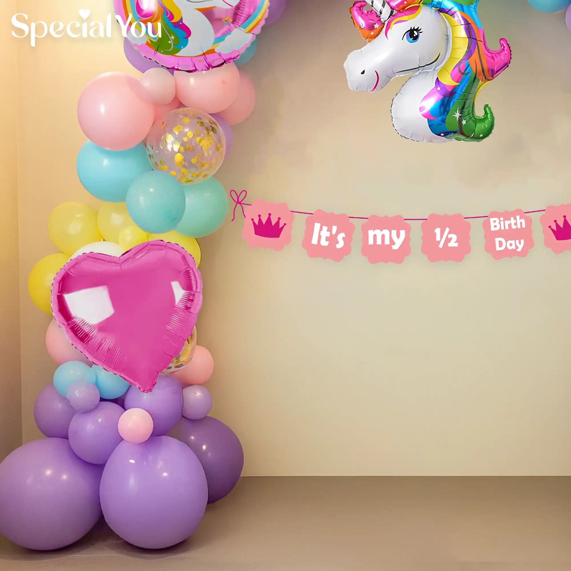 Unicorn Half Birthday Decor