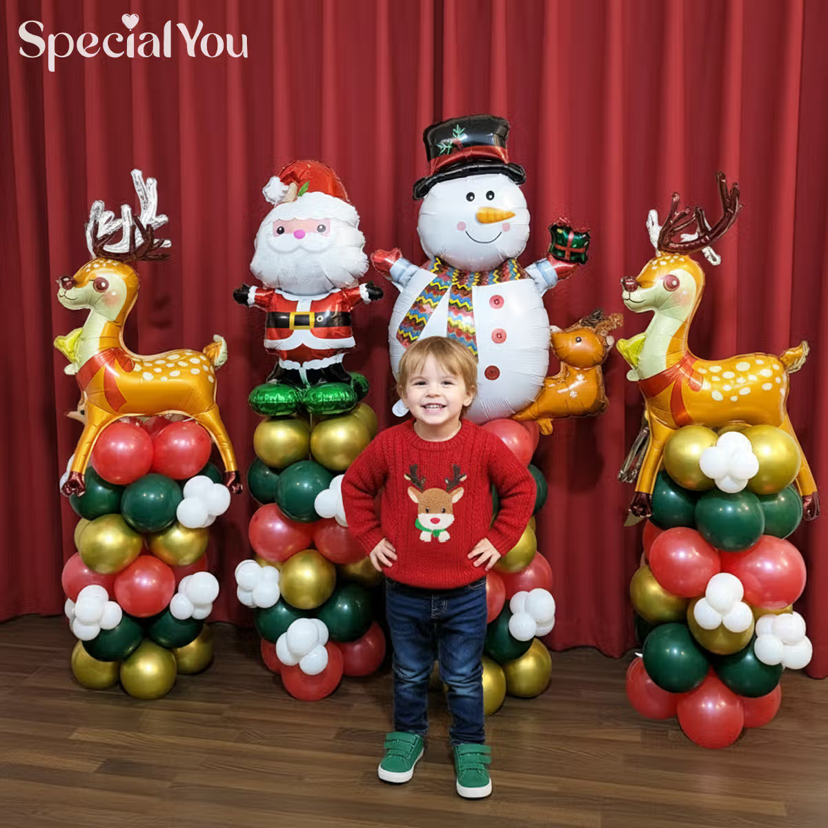 Christmas Character Balloon Column Decoration