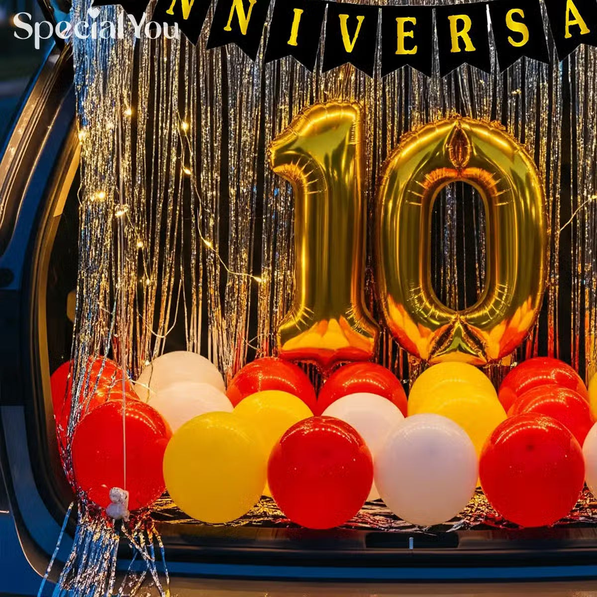 10th Anniversary Car Boot Decor