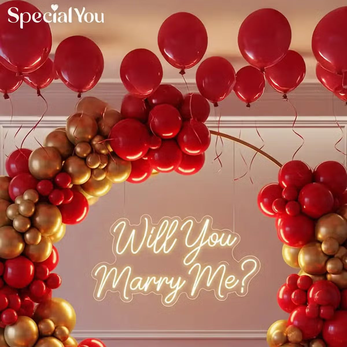 Romantic Proposal Balloon Decor