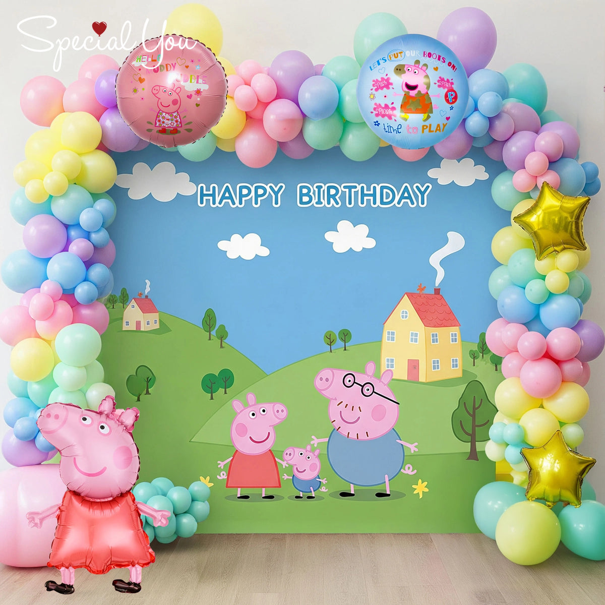 Peppa Pig Theme Birthday Decor