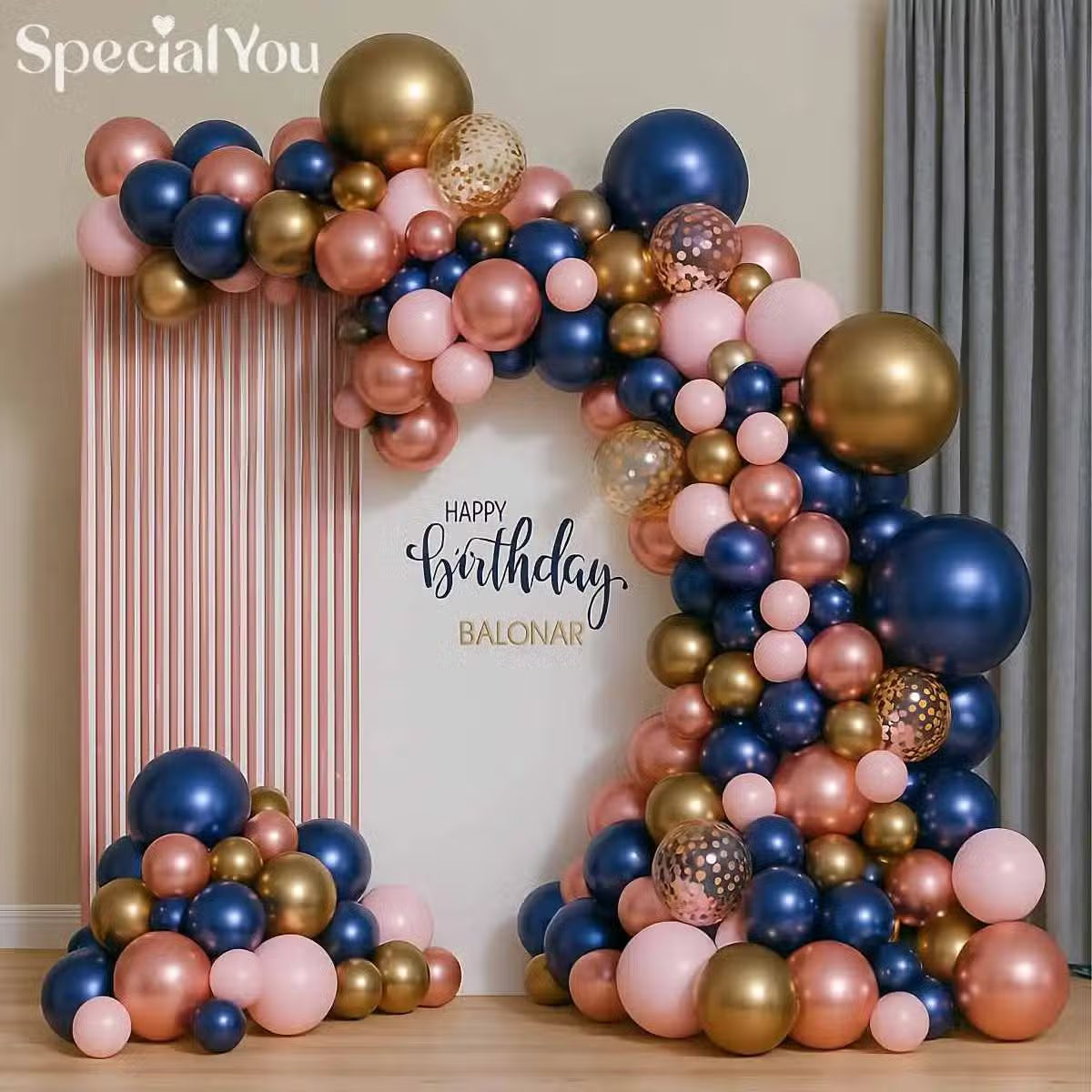 Rustic Brown Balloon Birthday Decor
