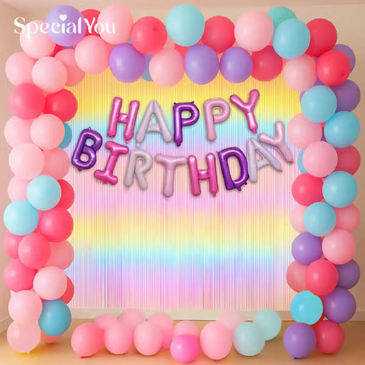 Rainbow Theme Birthday Decor