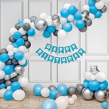 Blue Theme Birthday Decoration Item Kit for Boys