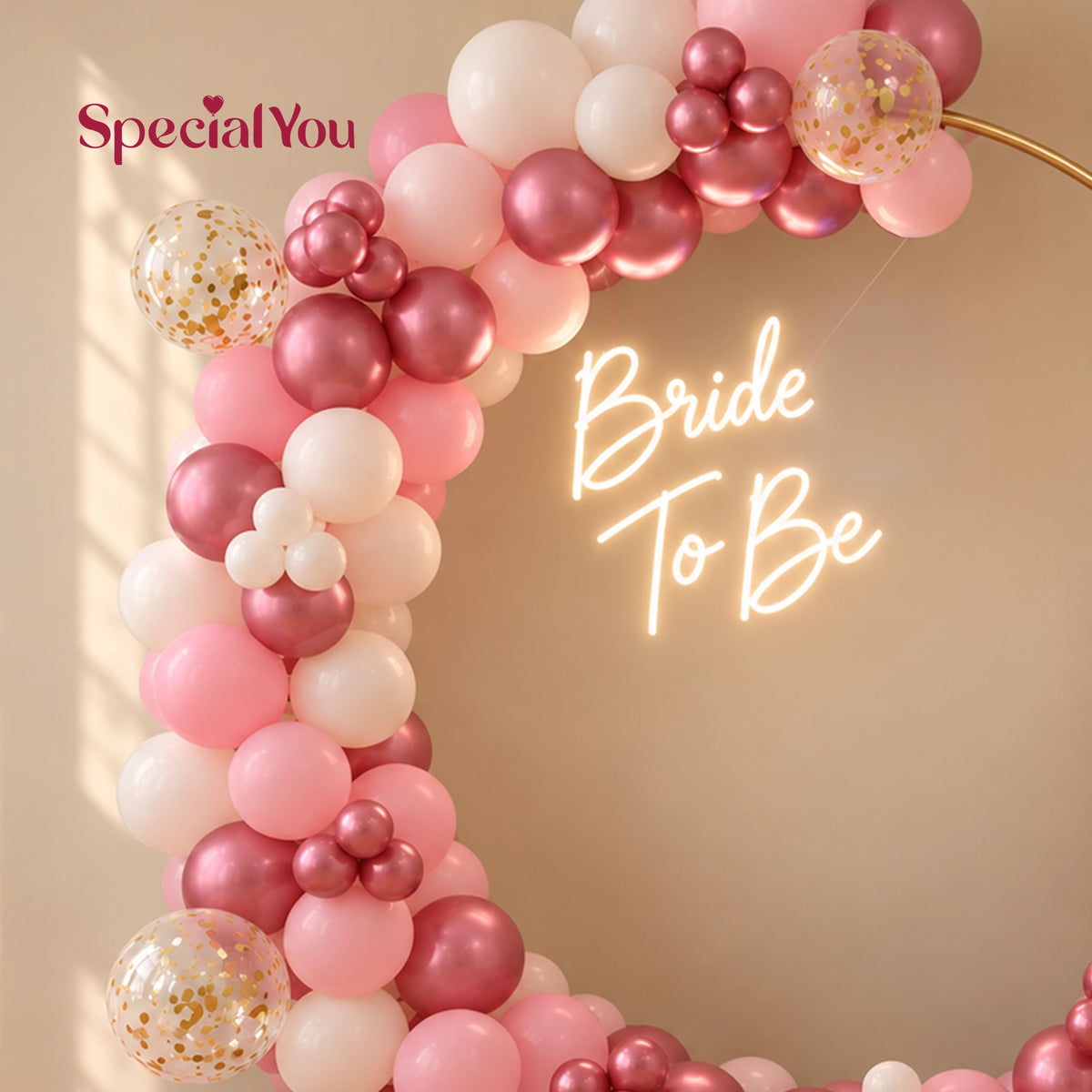 Blush Rose Ring Bride To Be Balloon Decoration