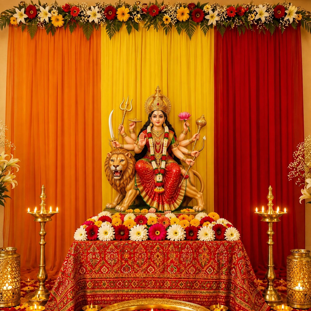 Backdrop Curtains for Diwali Decoration for Home