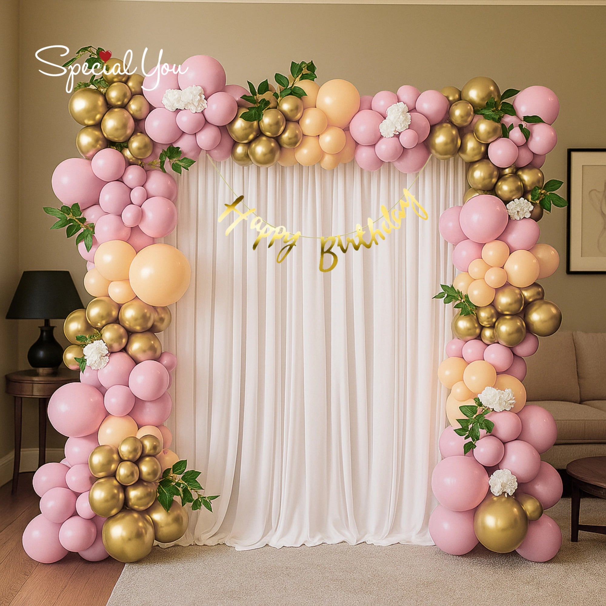 Elegant Bloom Bash Birthday Decor
