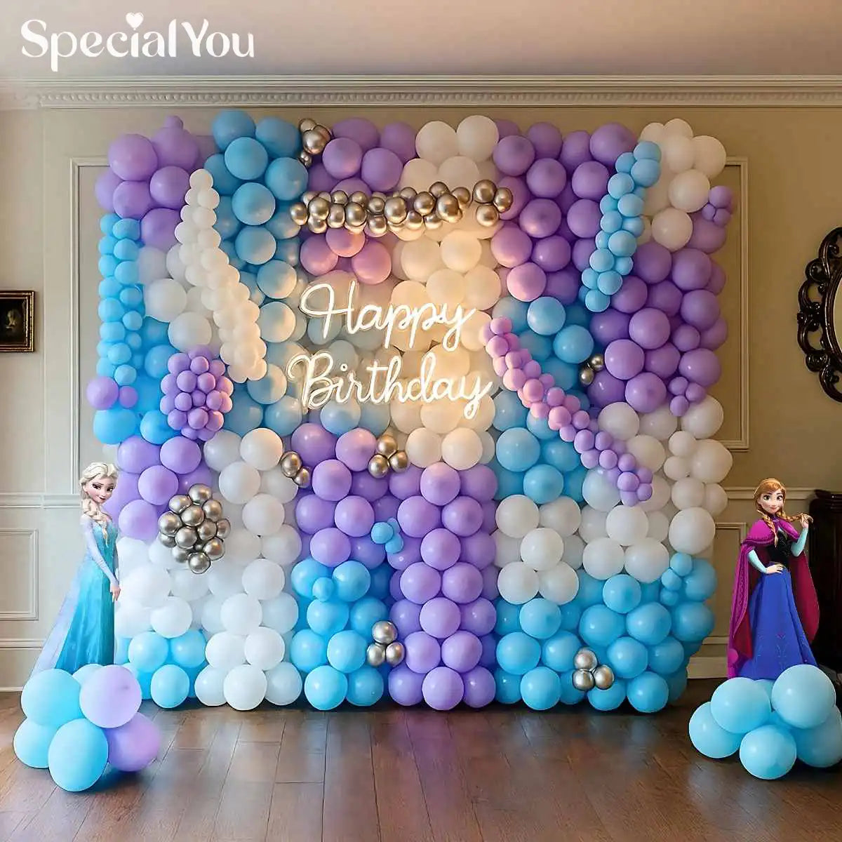 Frozen Fantasy Birthday Balloon Wall Decor