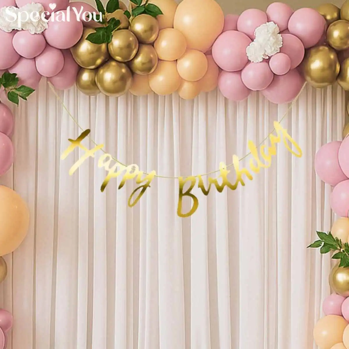 Elegant Bloom Bash Birthday Decor