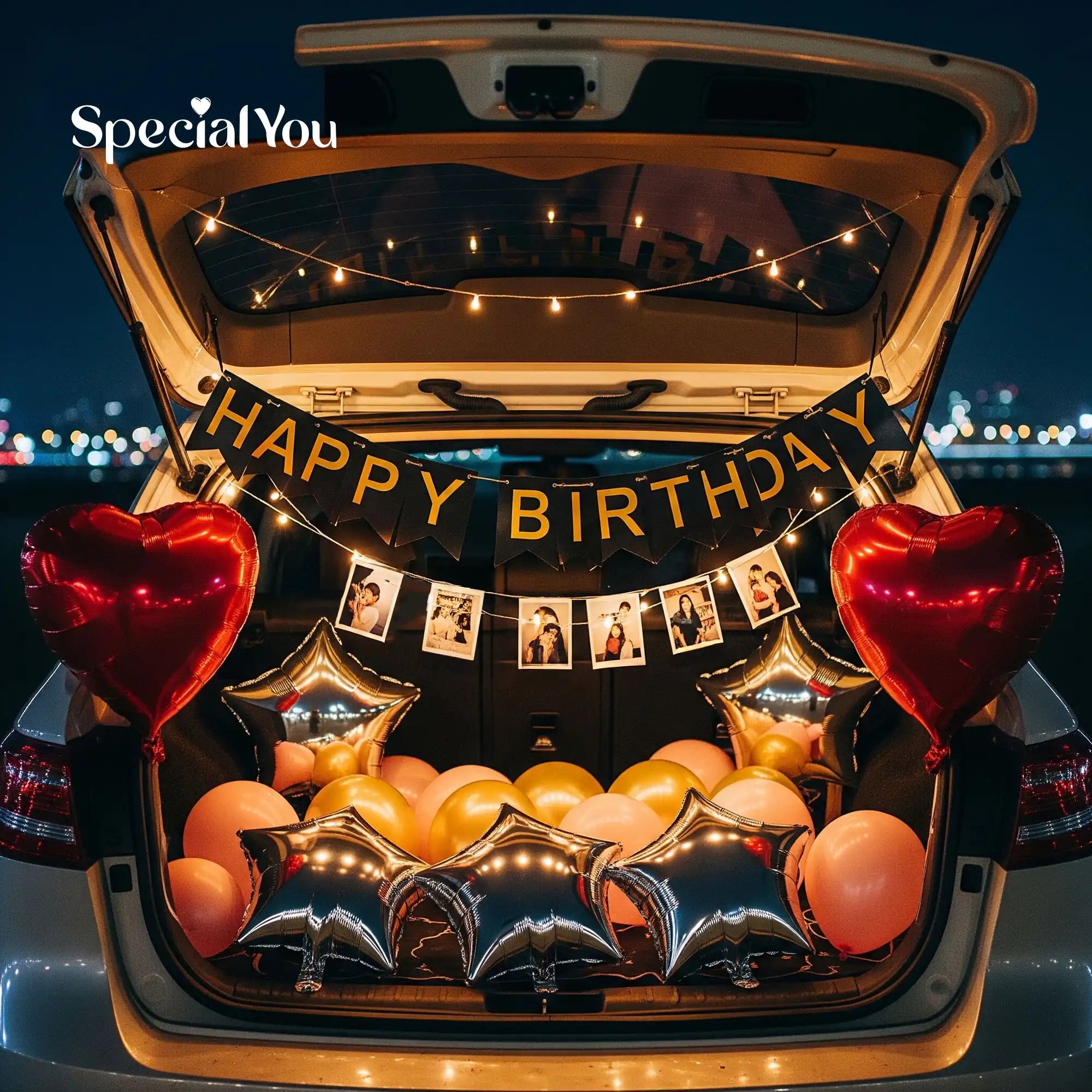Black & Silver Car Boot Birthday Decor