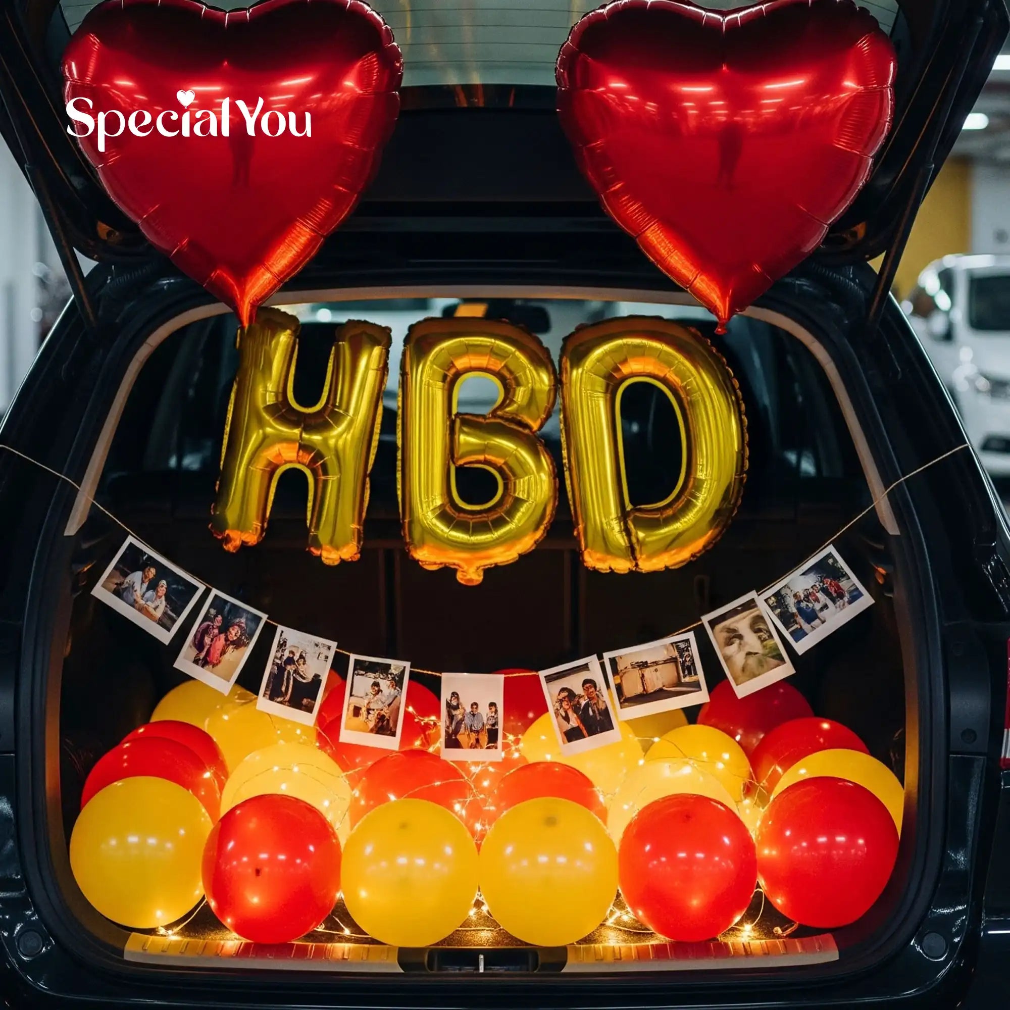 Red & Yellow Car Boot Birthday Decor