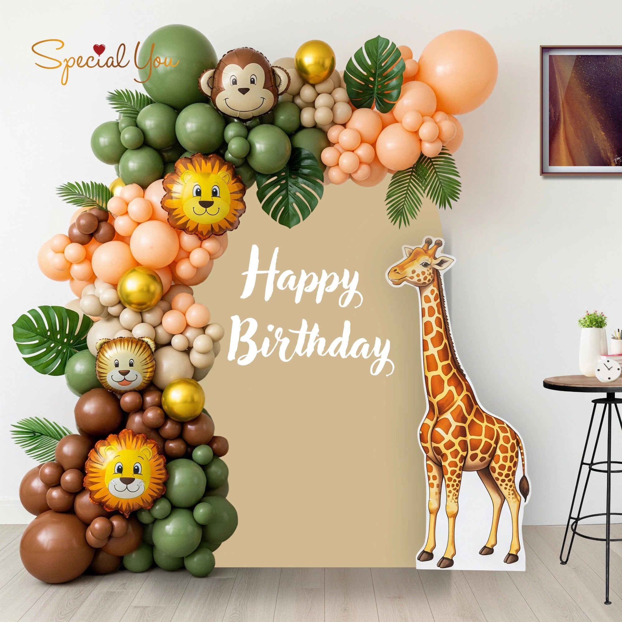 Wild Safari Birthday Balloon Decor