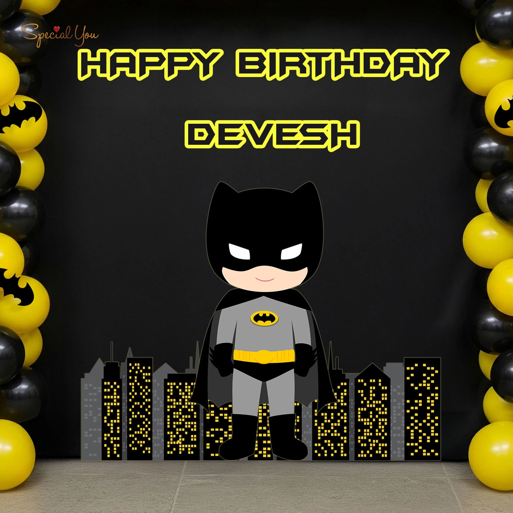 Batman Cityscape Balloon Decoration