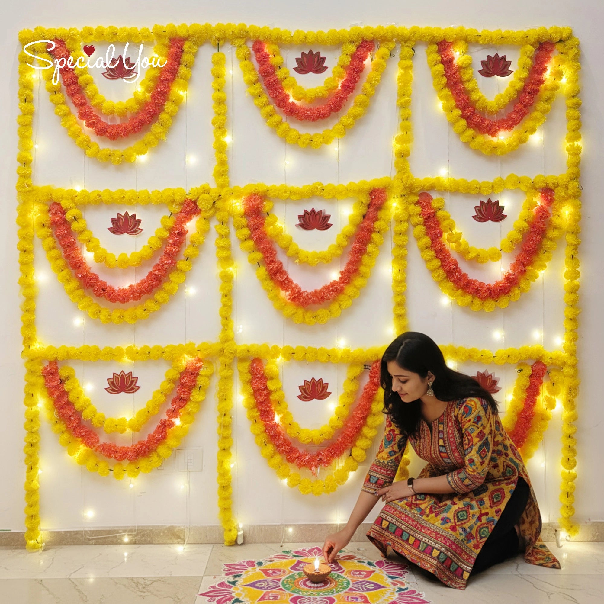 Marigold Lotus Wall decoration