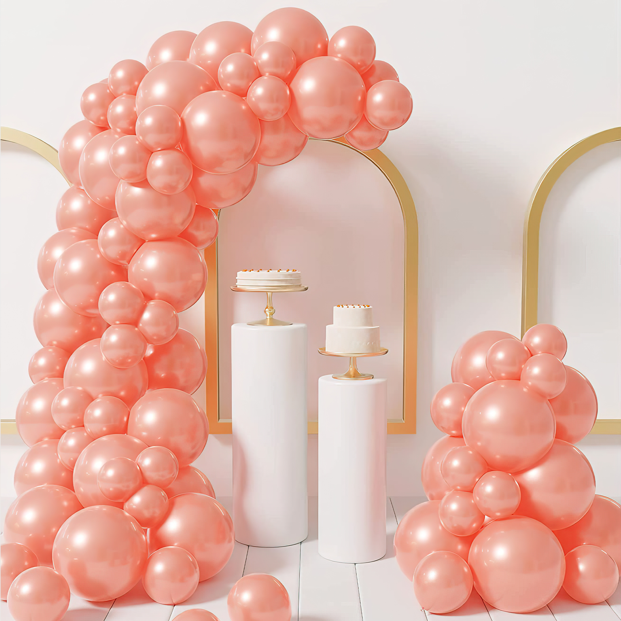 50 Metallic Rose Gold Balloons