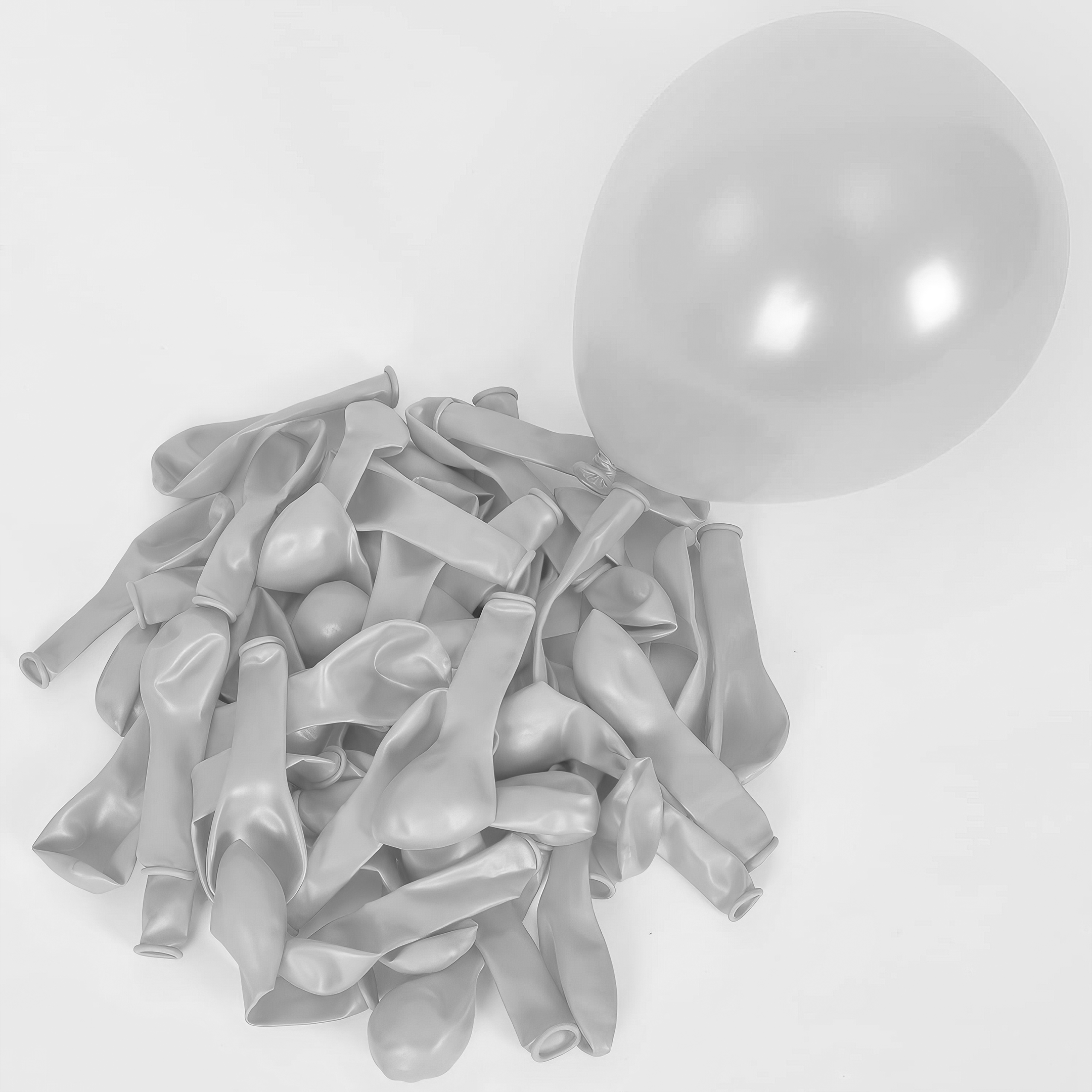 Silver metallic balloons for party decoration-100pcs