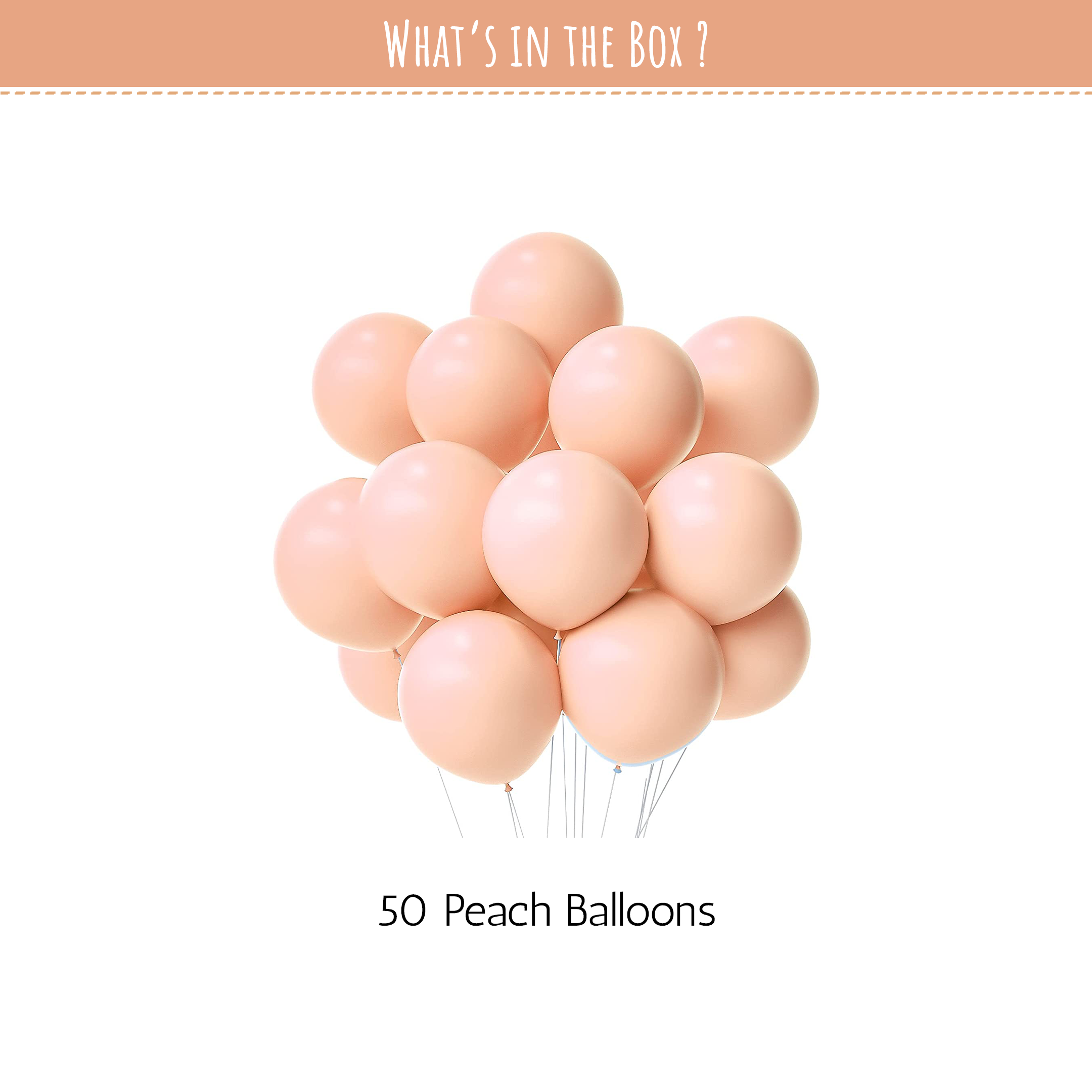 Peach Balloons for decoration pack of 50 Items
