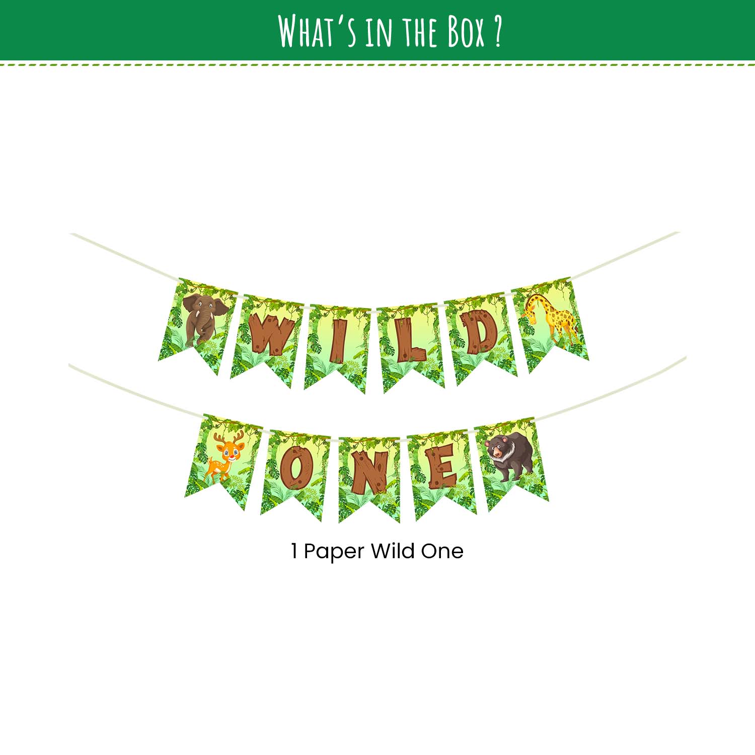 Wild one banner for decoration