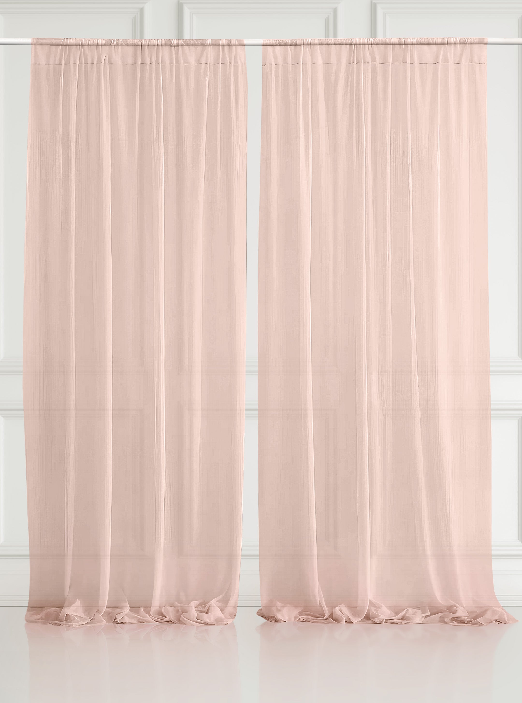 Dusty Pink Tulle Net Curtains Backdrop Decoration