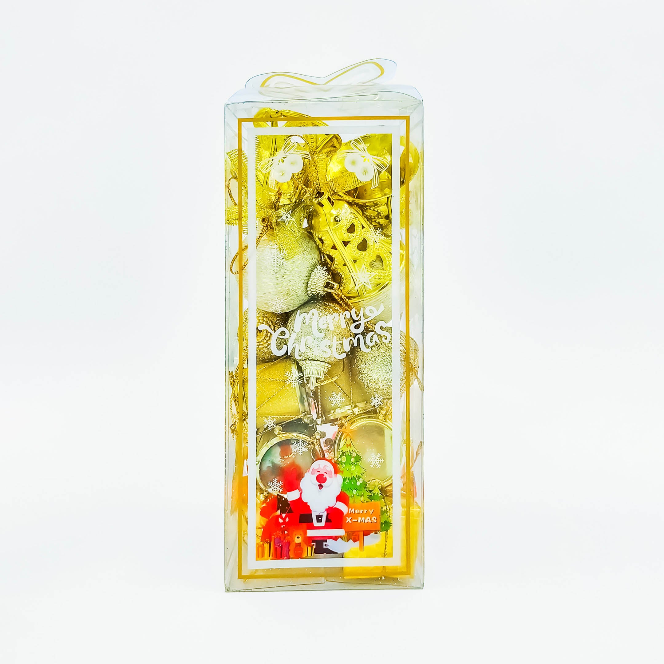Golden Ornaments for Christmas Decoration Hanging