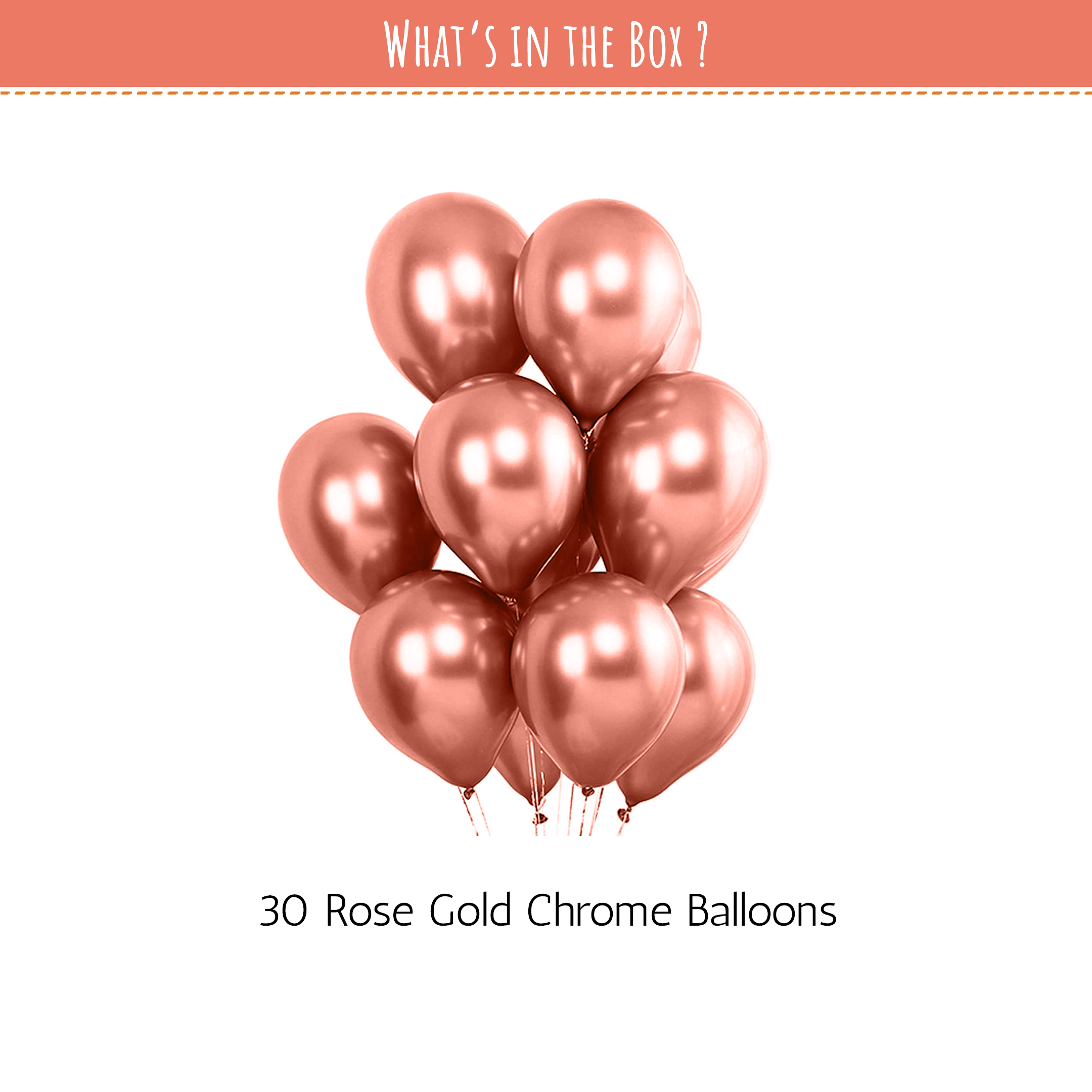 Rose Gold Chrome Balloon for party decoration-30pcs