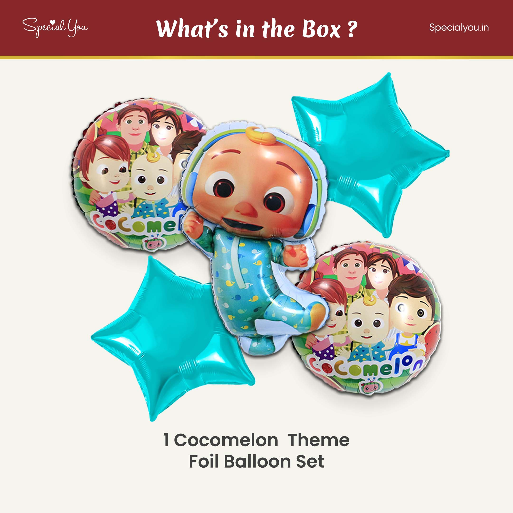 Coco Melon Foil Balloon set