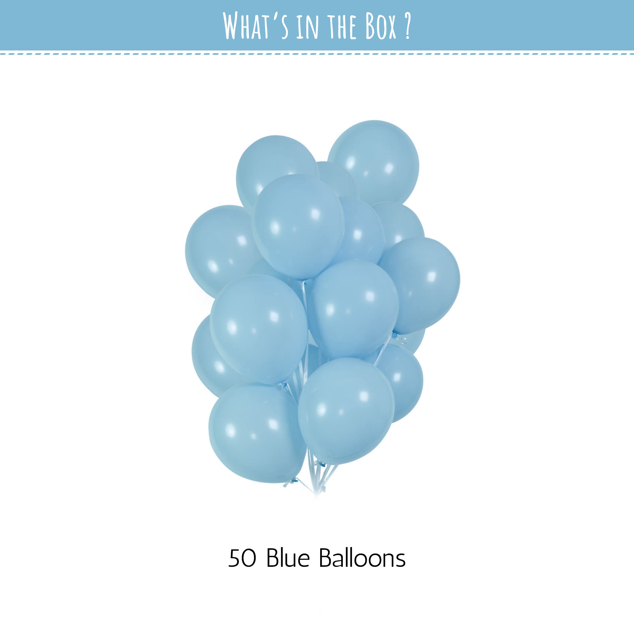Pastel Blue Balloons decoration for boys pack of 50 pcs