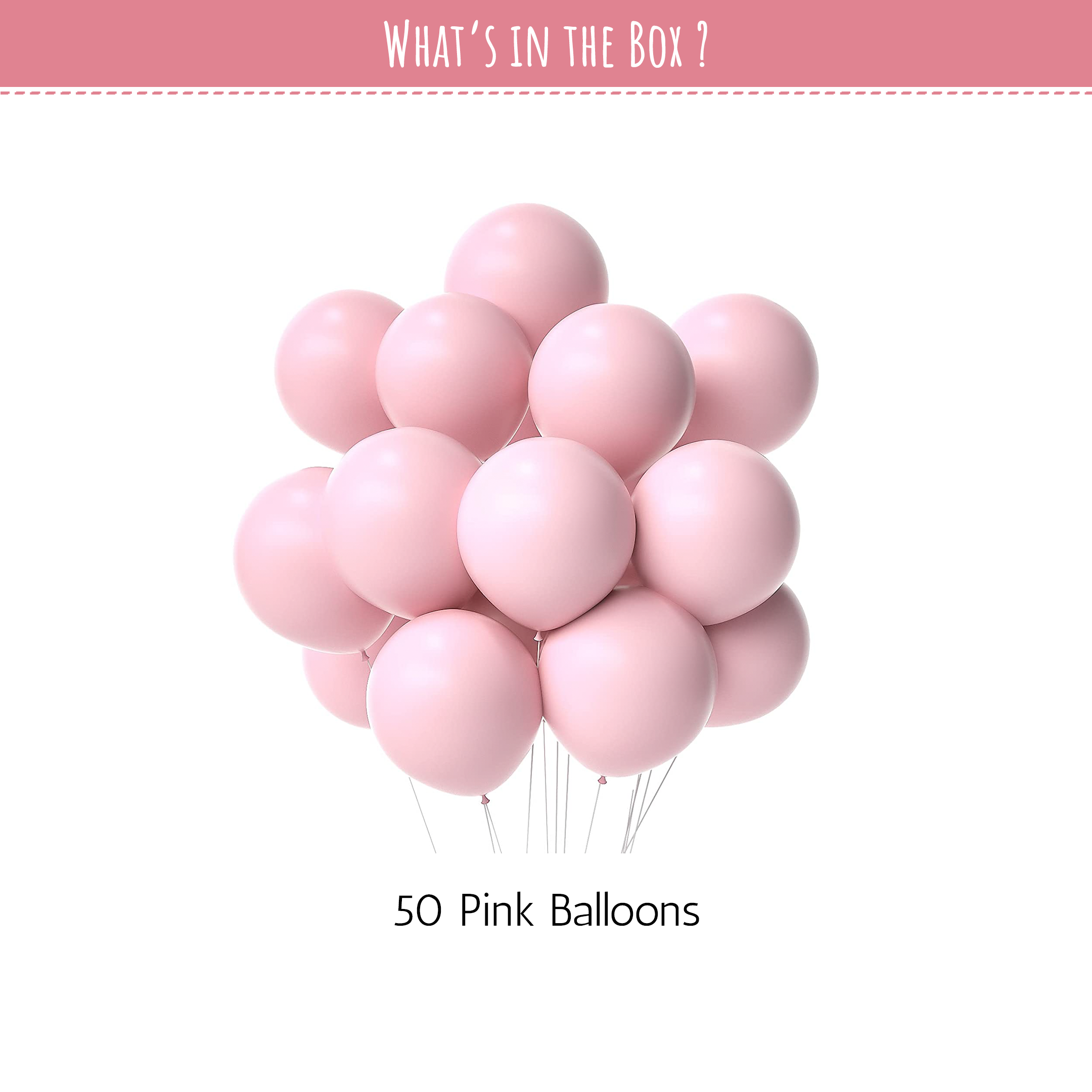 Pastel Pink Balloons party decoration for girls pack of 50 pcs