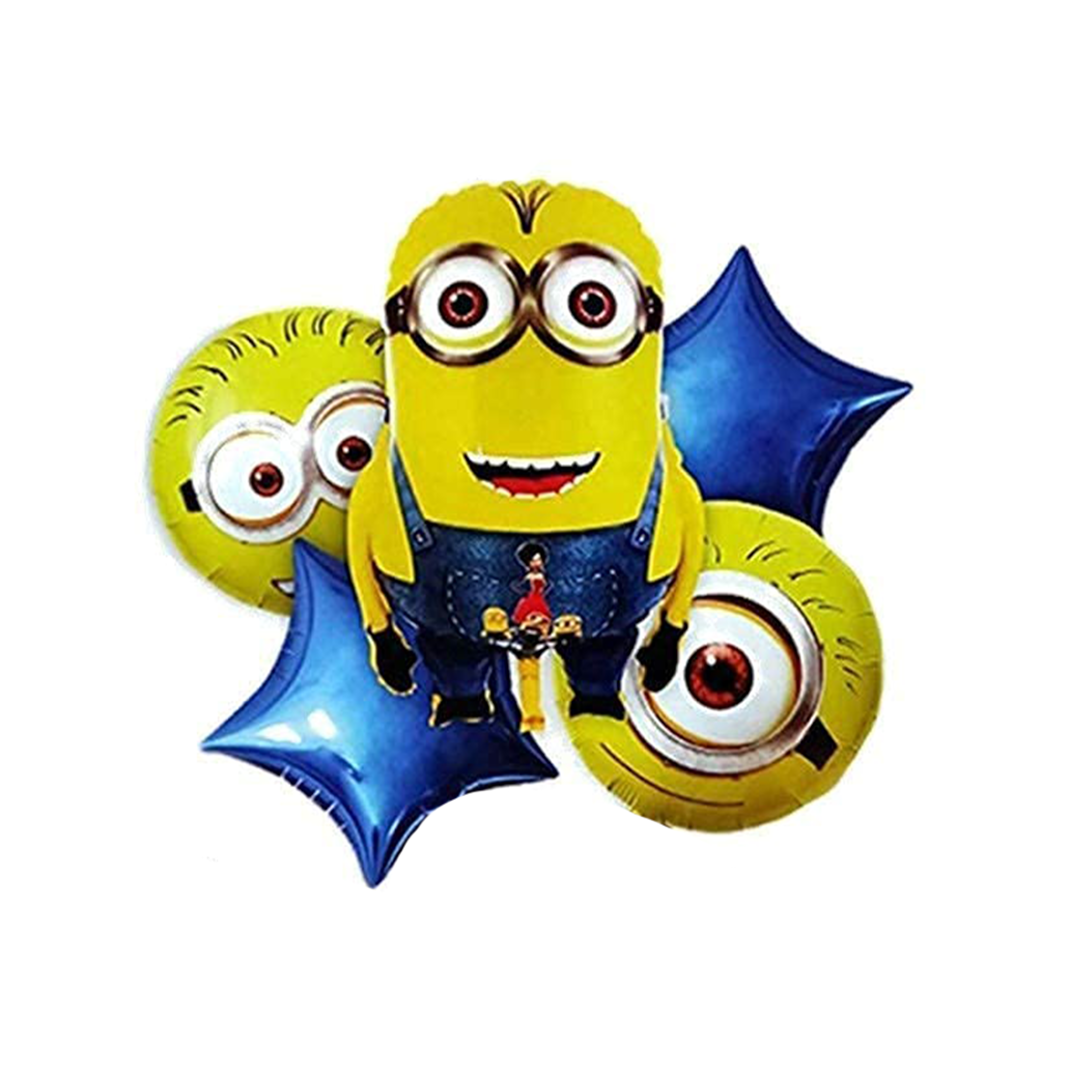 Minion Theme Foil Balloons for kids pack of 5