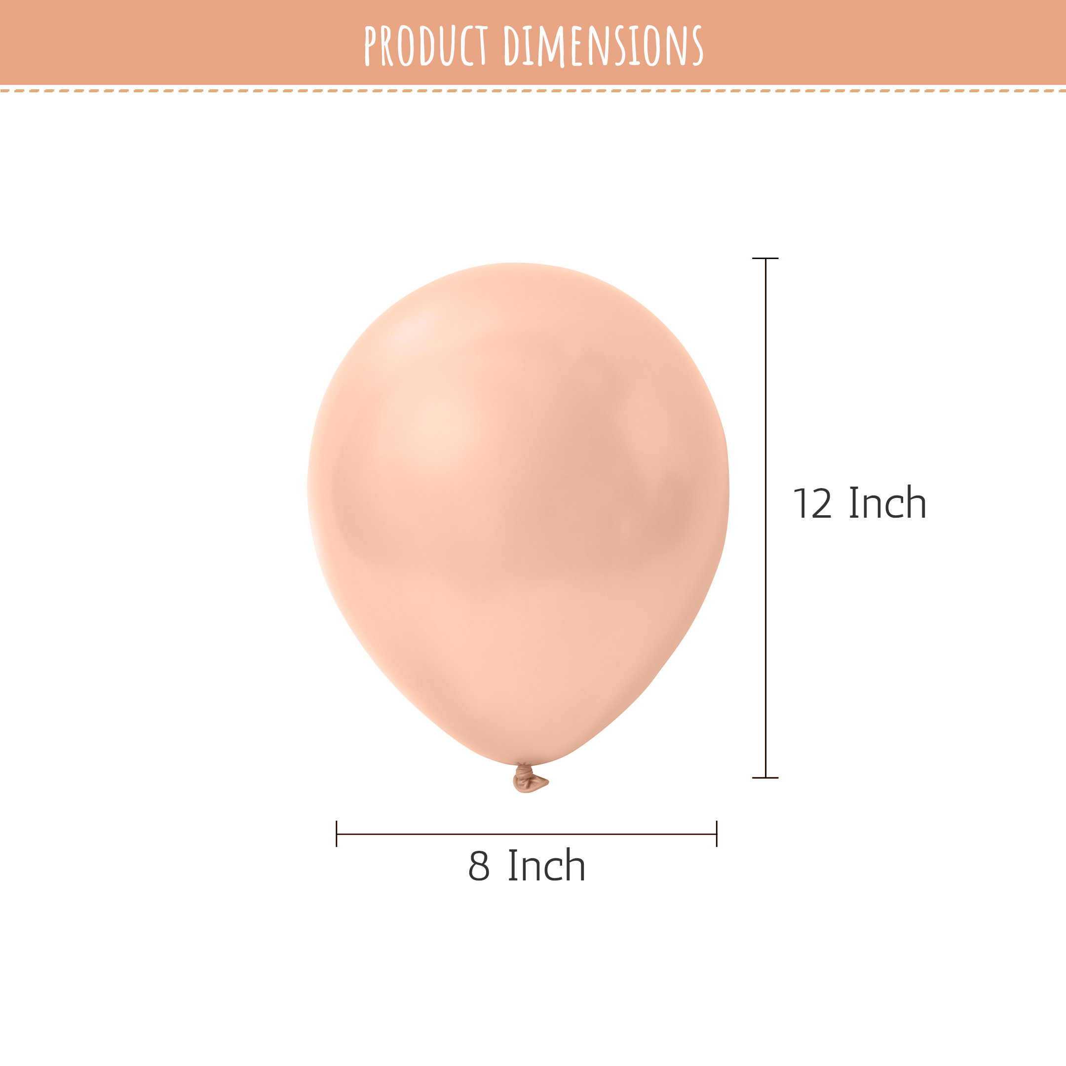 Peach Balloons for decoration pack of 50 Items