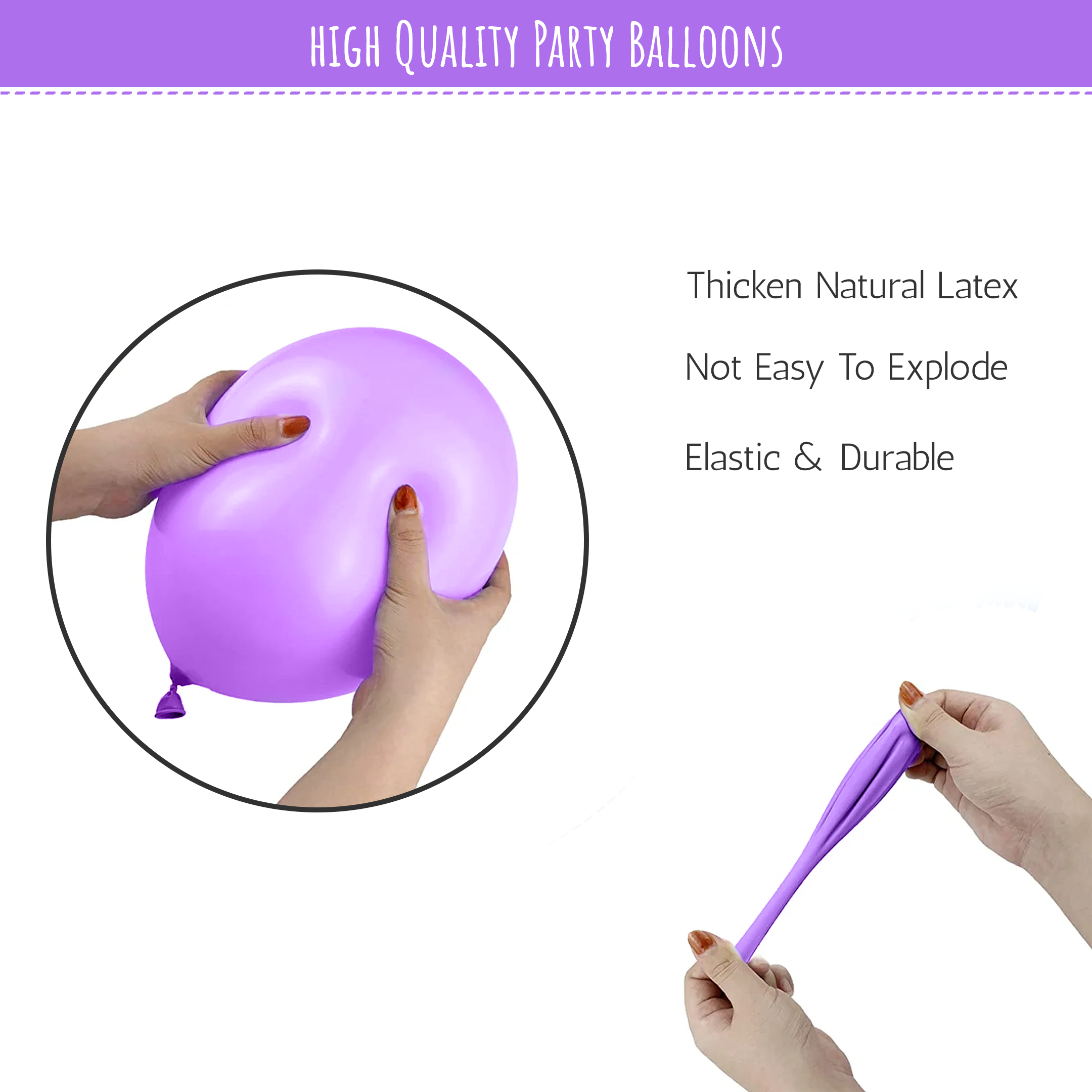 Vibrant purple birthday balloons for decoration