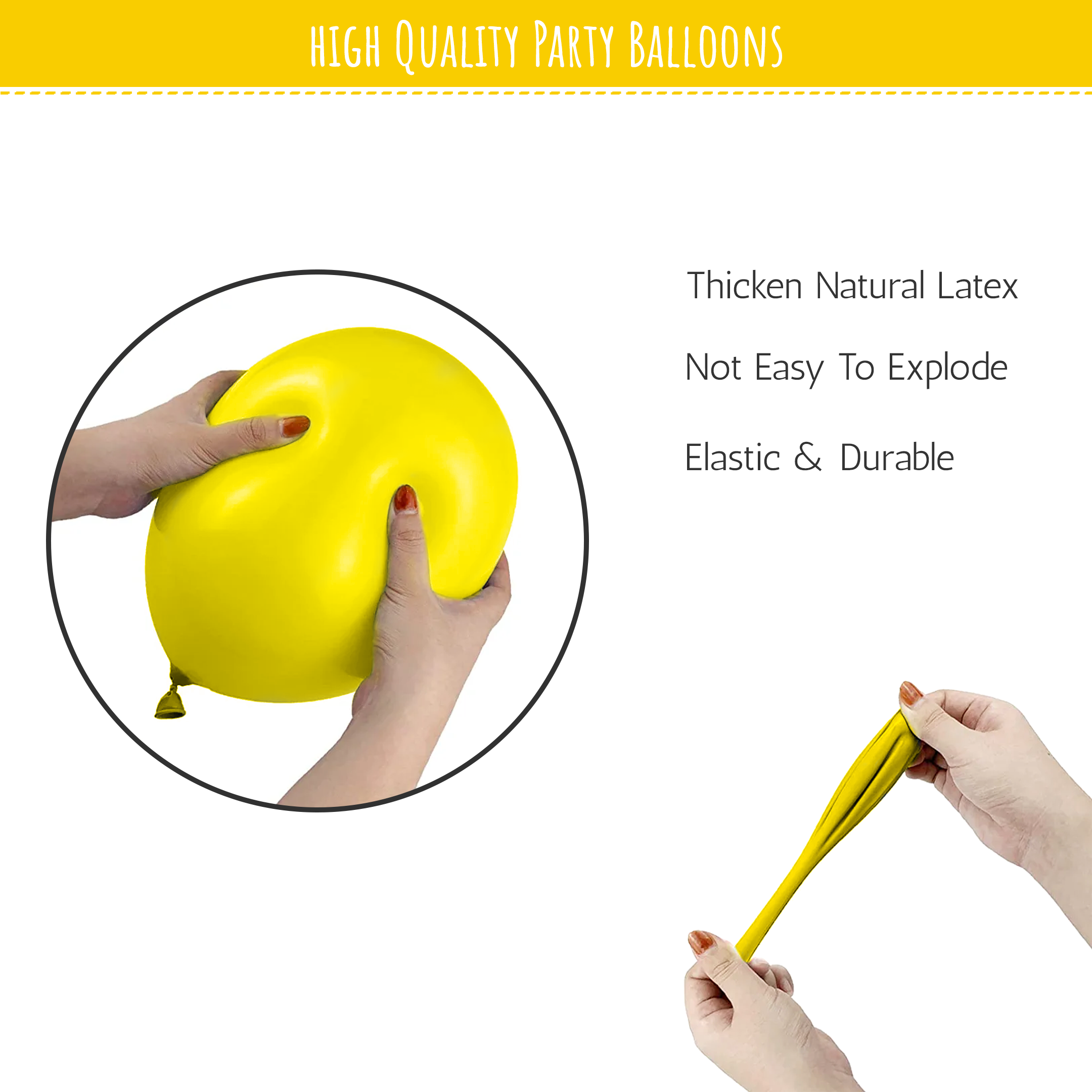 50 Metallic Yellow Balloons