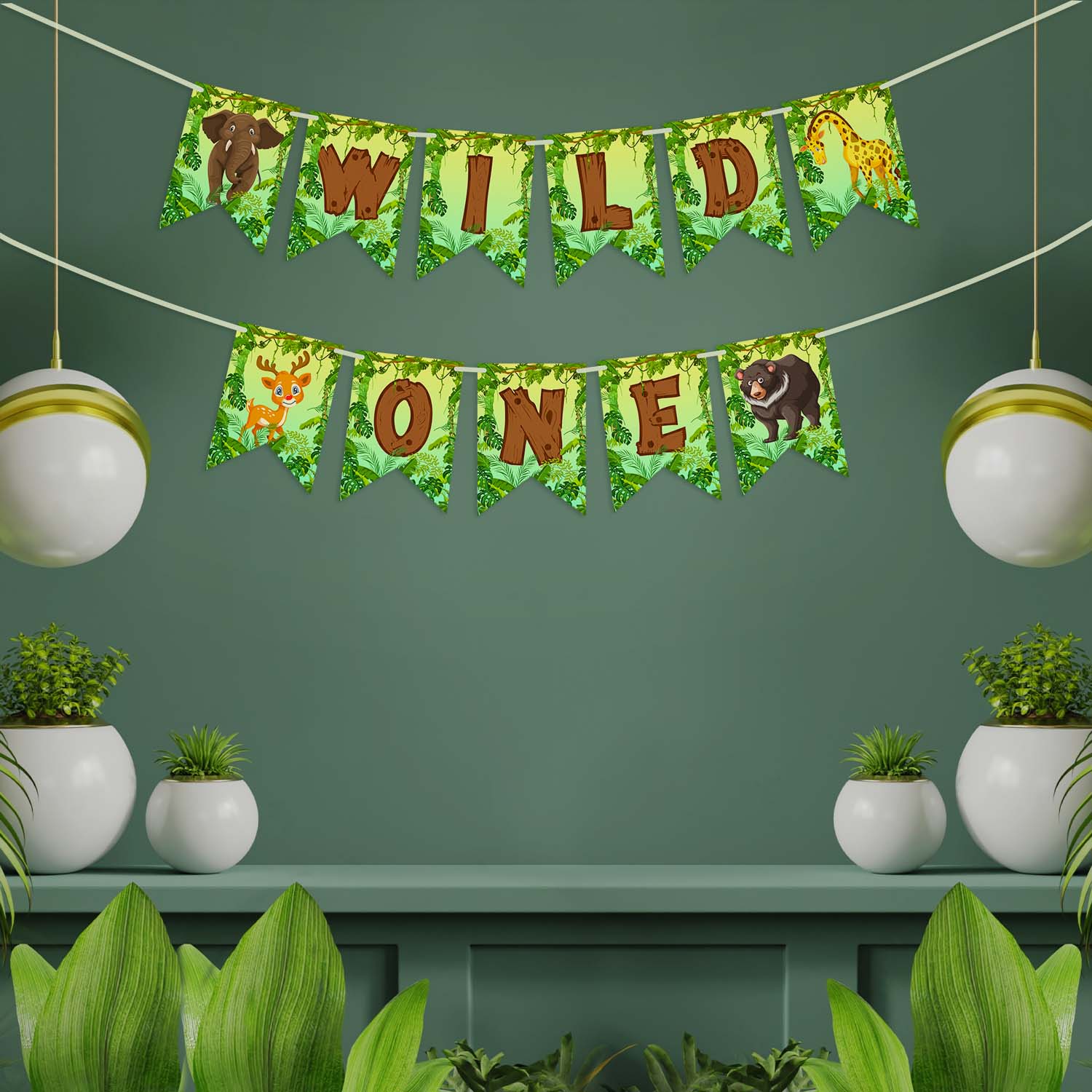 Wild one banner for decoration