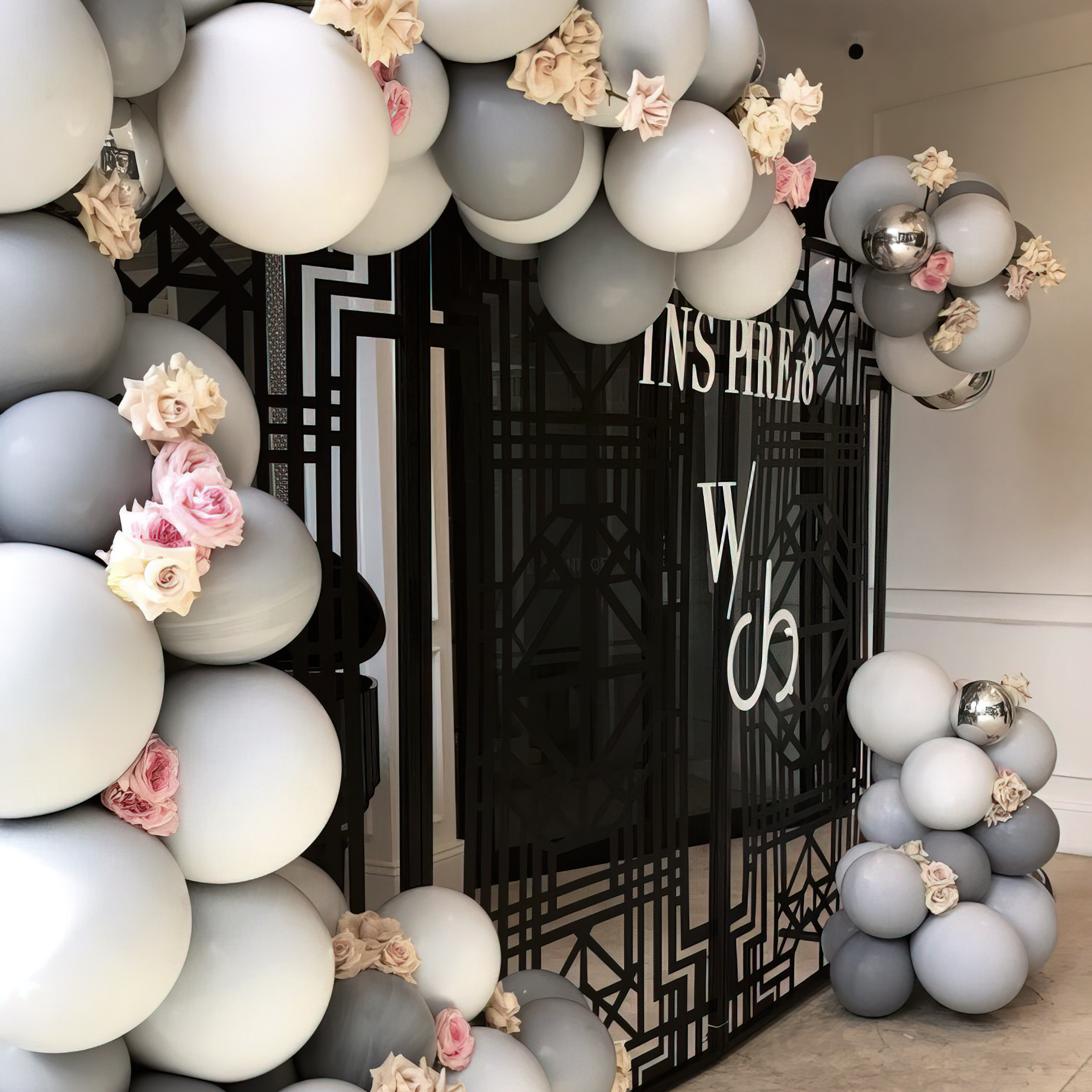 50 gray balloons party decoration for boys