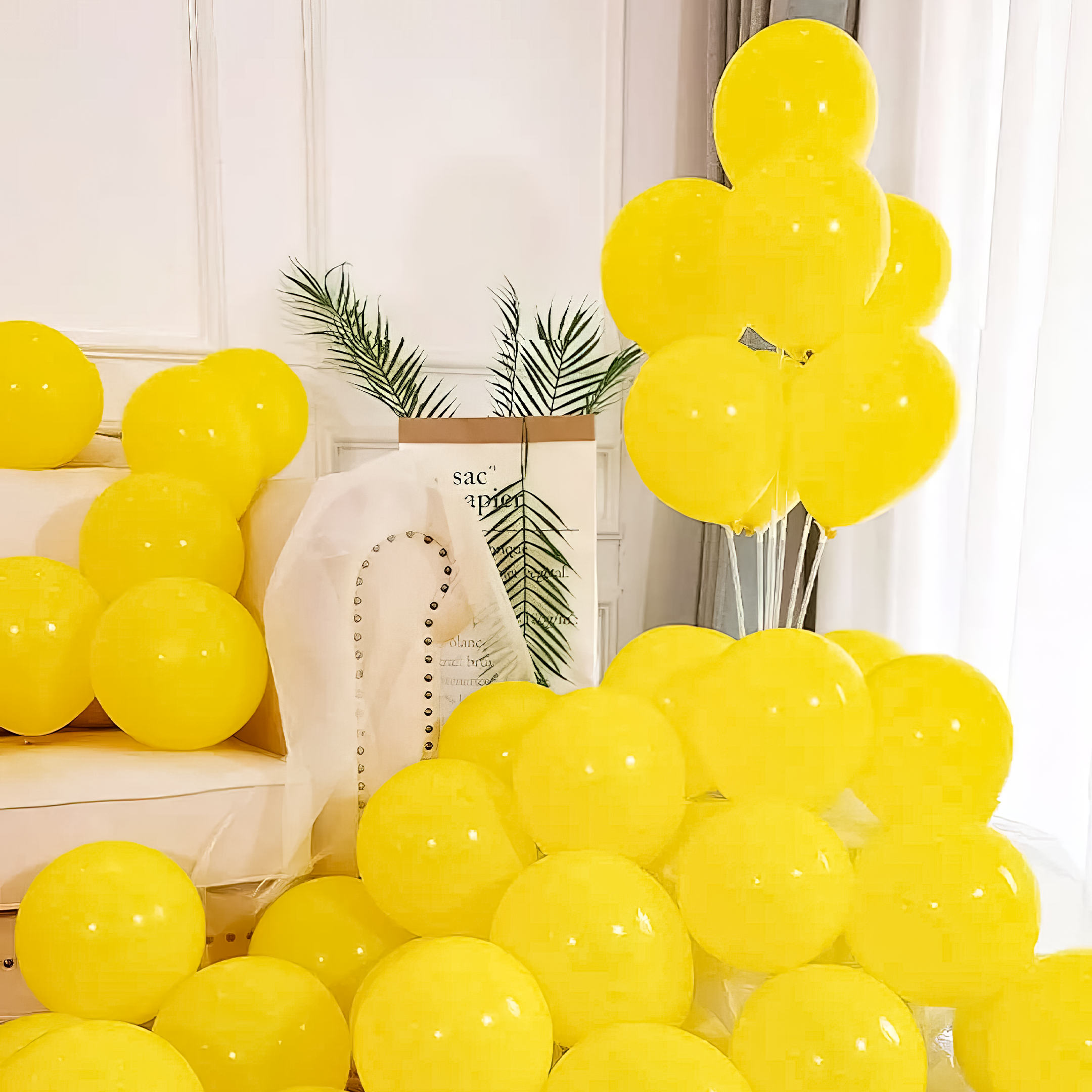 200 Metallic Yellow Balloons