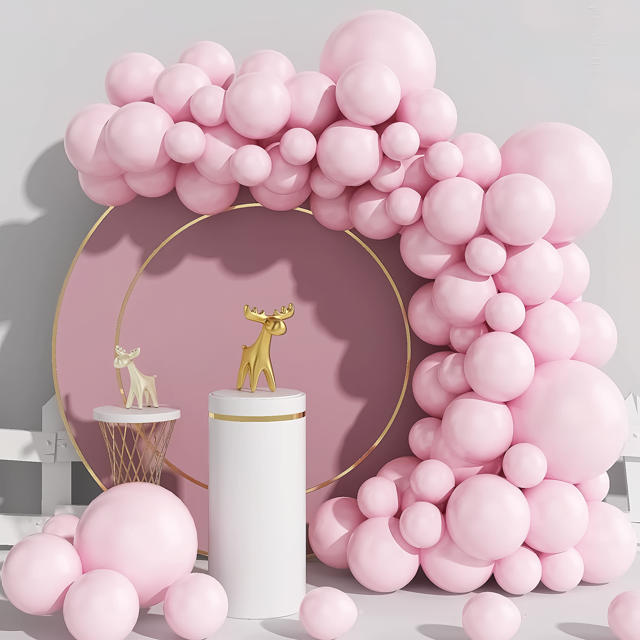 Pastel Pink Balloons party decoration for girls pack of 50 pcs